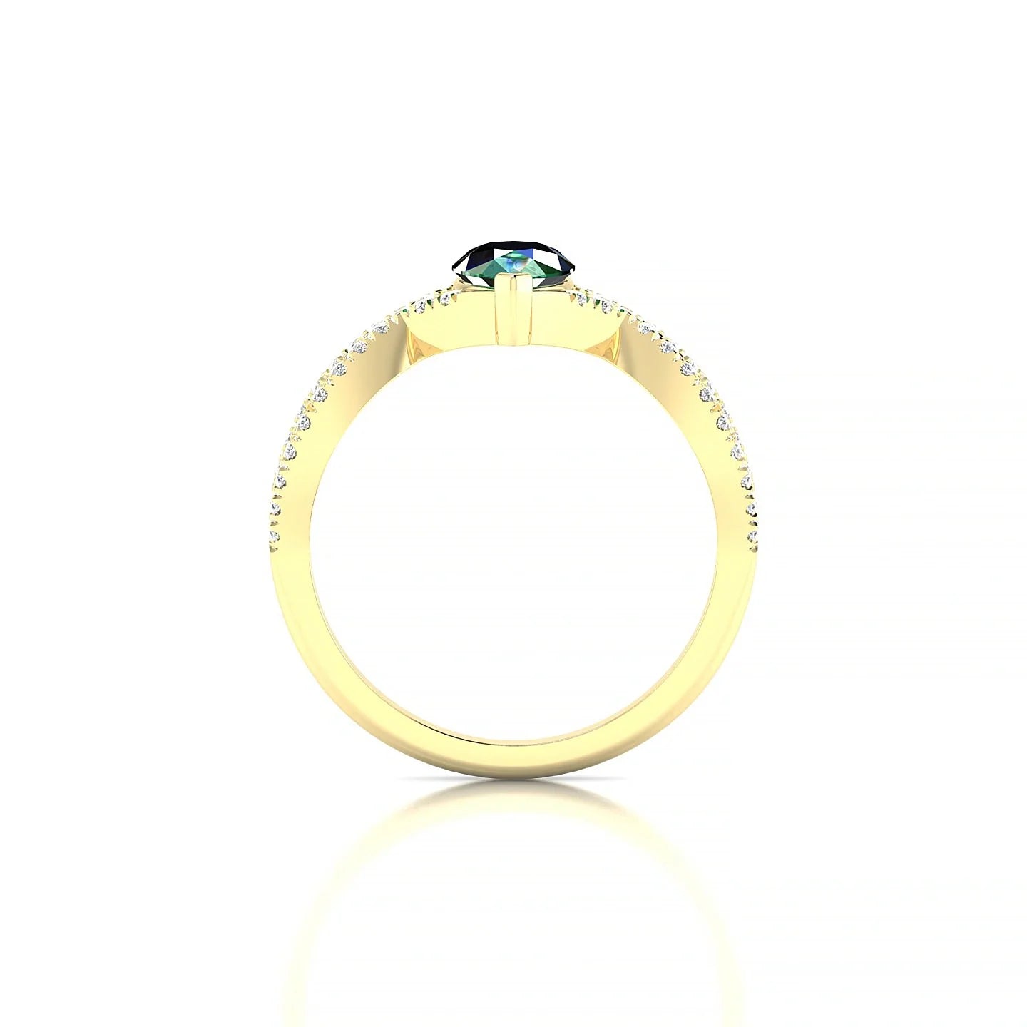 Haze | 18k Yellow Gold 7 x 5 mm Pear Emerald Ring