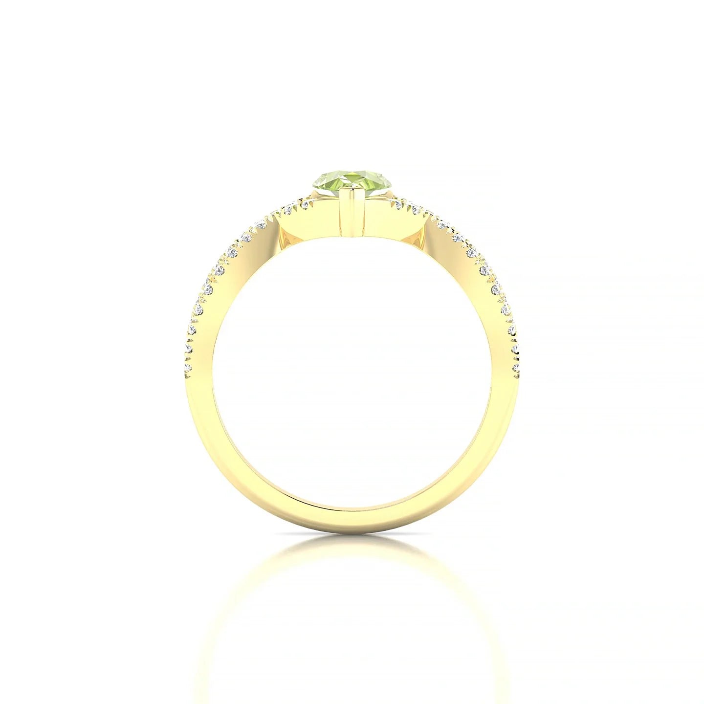 Haze | 18k Yellow Gold 7 x 5 mm Pear Peridot Ring