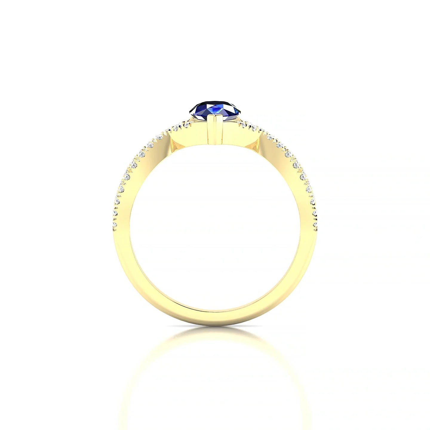 Haze | 18k Yellow Gold 7 x 5 mm Pear Sapphire Ring