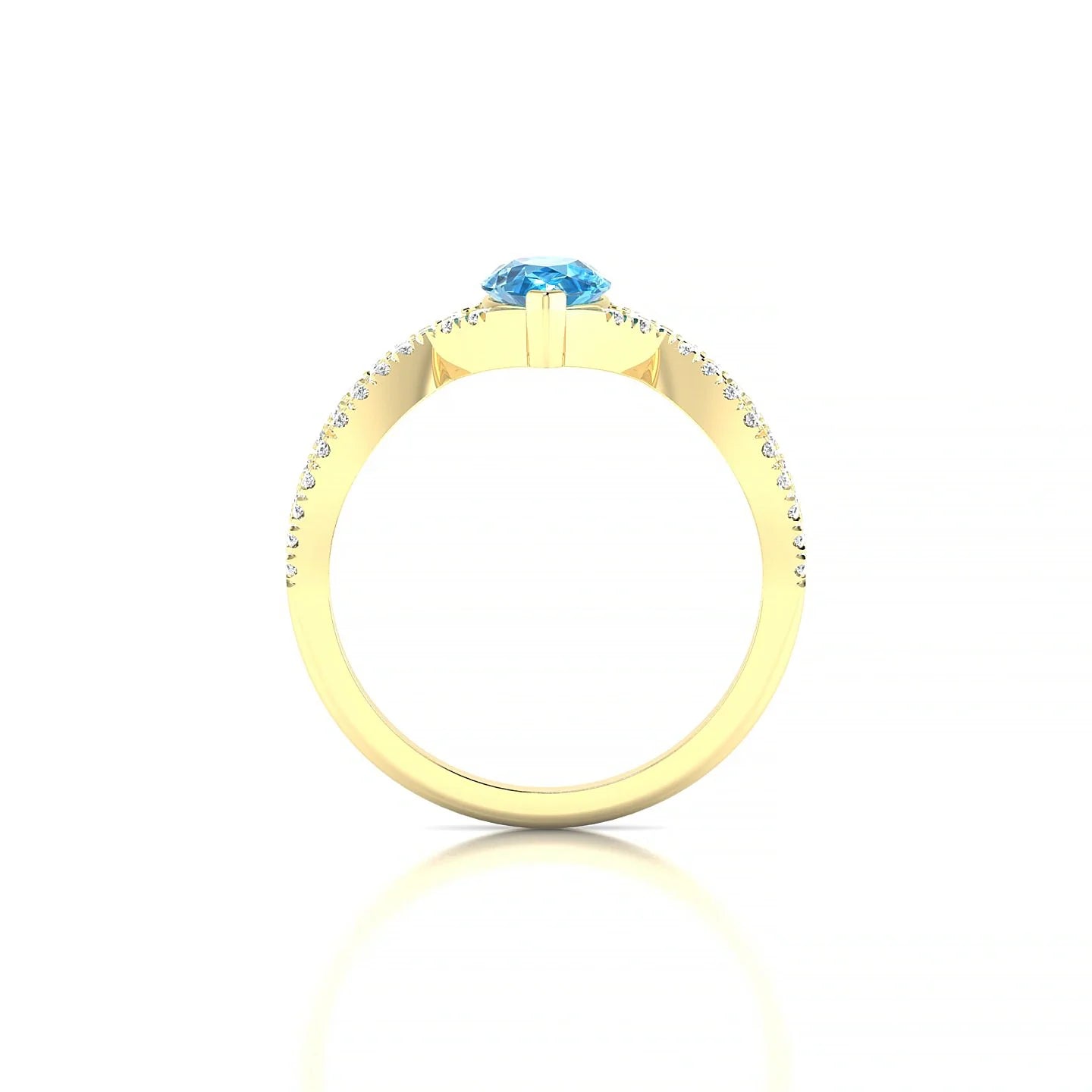 Haze | 18k Yellow Gold 7 x 5 mm Pear Topaz Ring