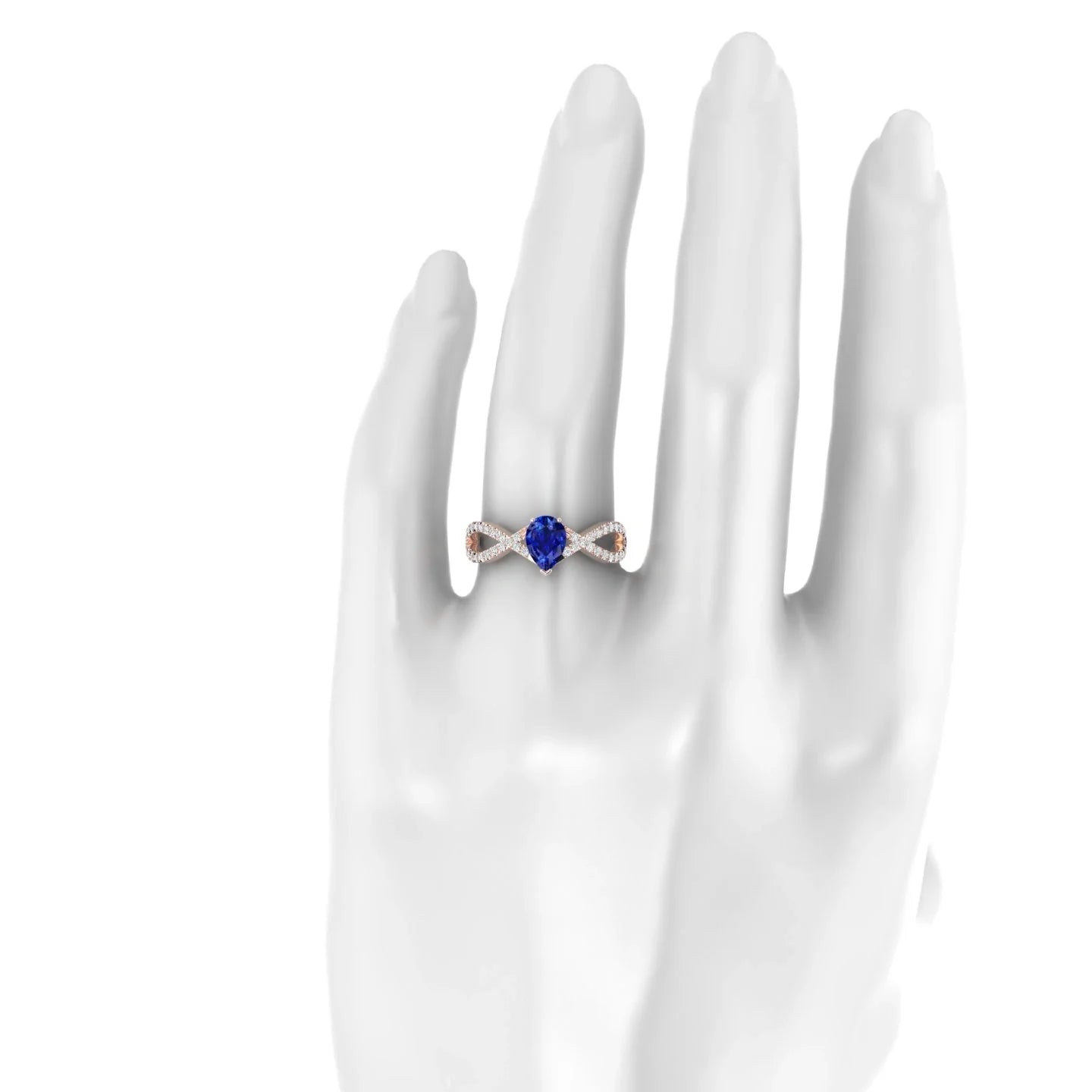 Haze | 18k Rose Gold 7 x 5 mm Pear Sapphire Ring