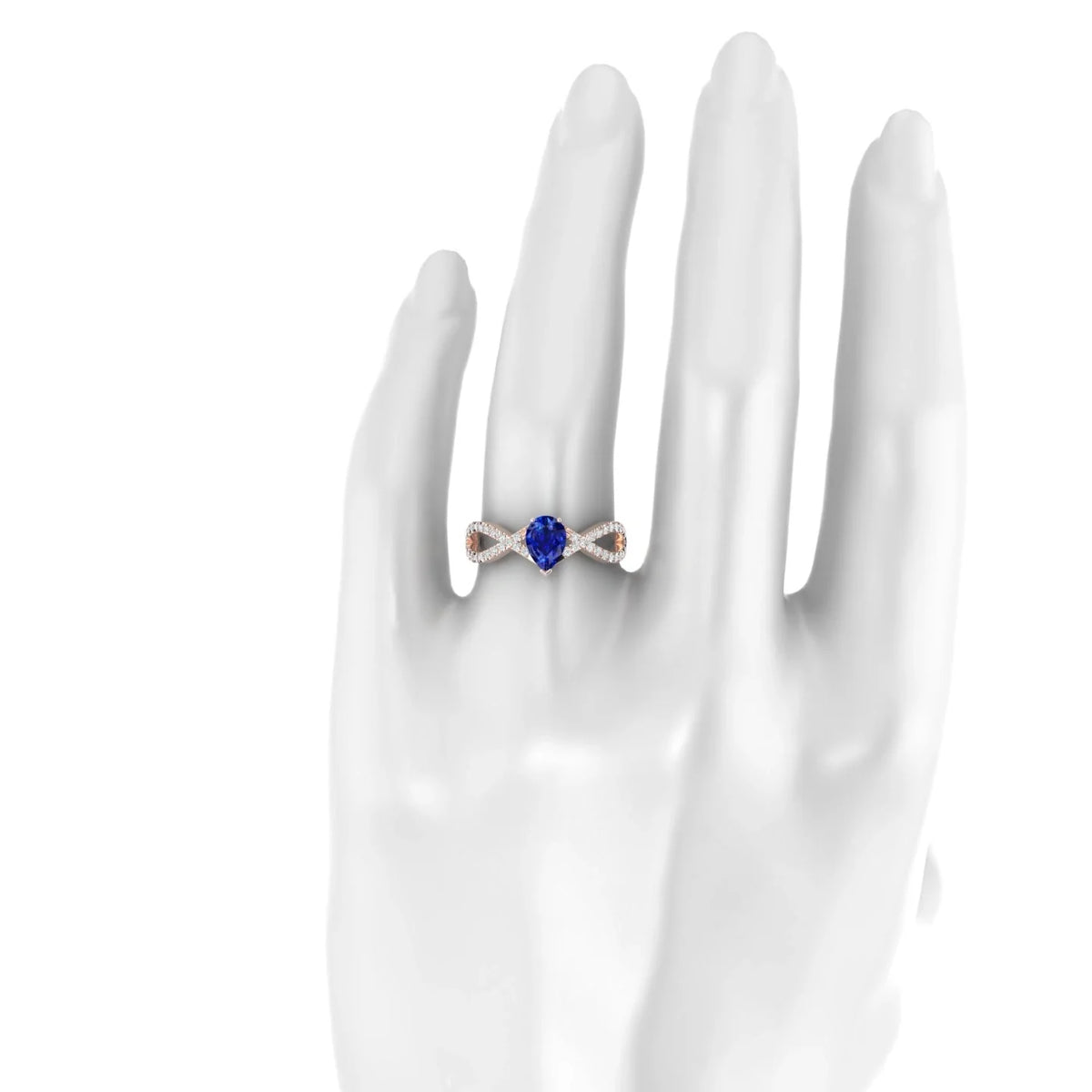 Haze | 18k Rose Gold 7 x 5 mm Pear Sapphire Ring