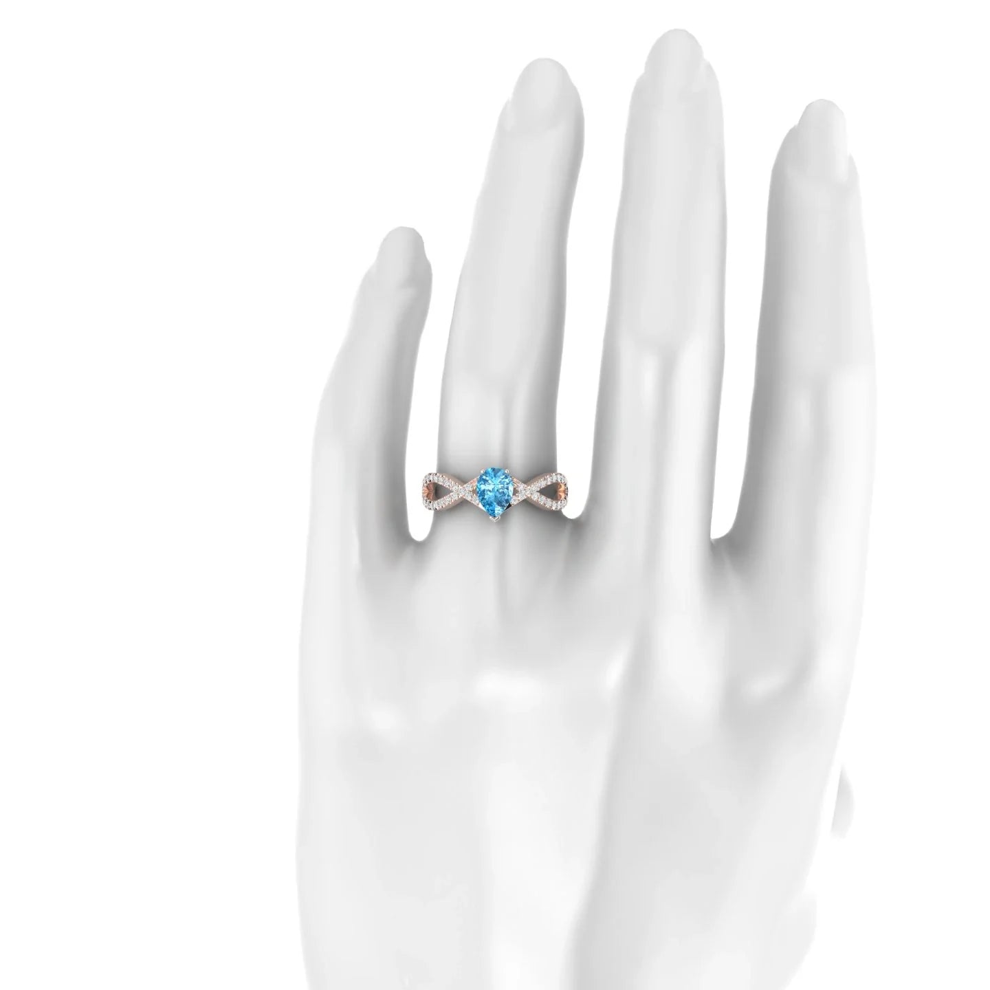Haze | 18k Rose Gold 7 x 5 mm Pear Topaz Ring