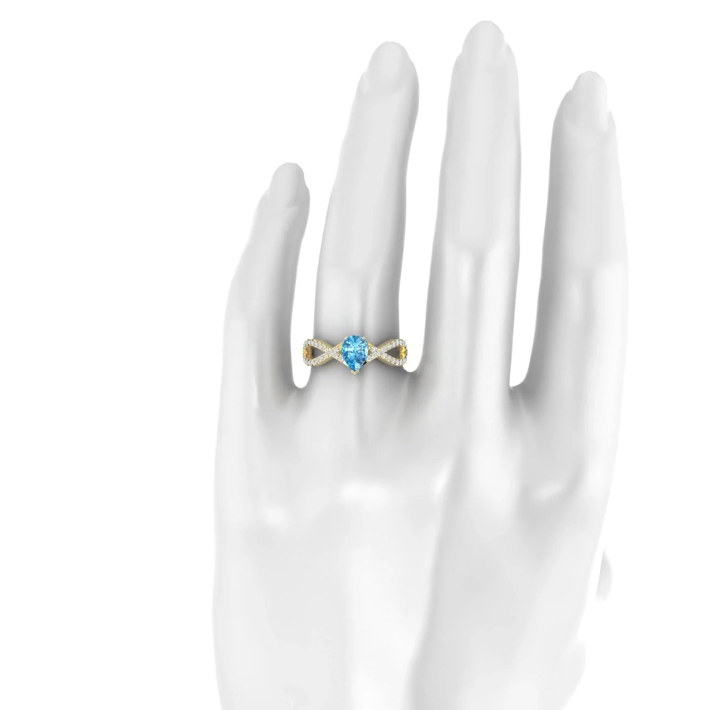 Haze | 18k Yellow Gold 7 x 5 mm Pear Topaz Ring