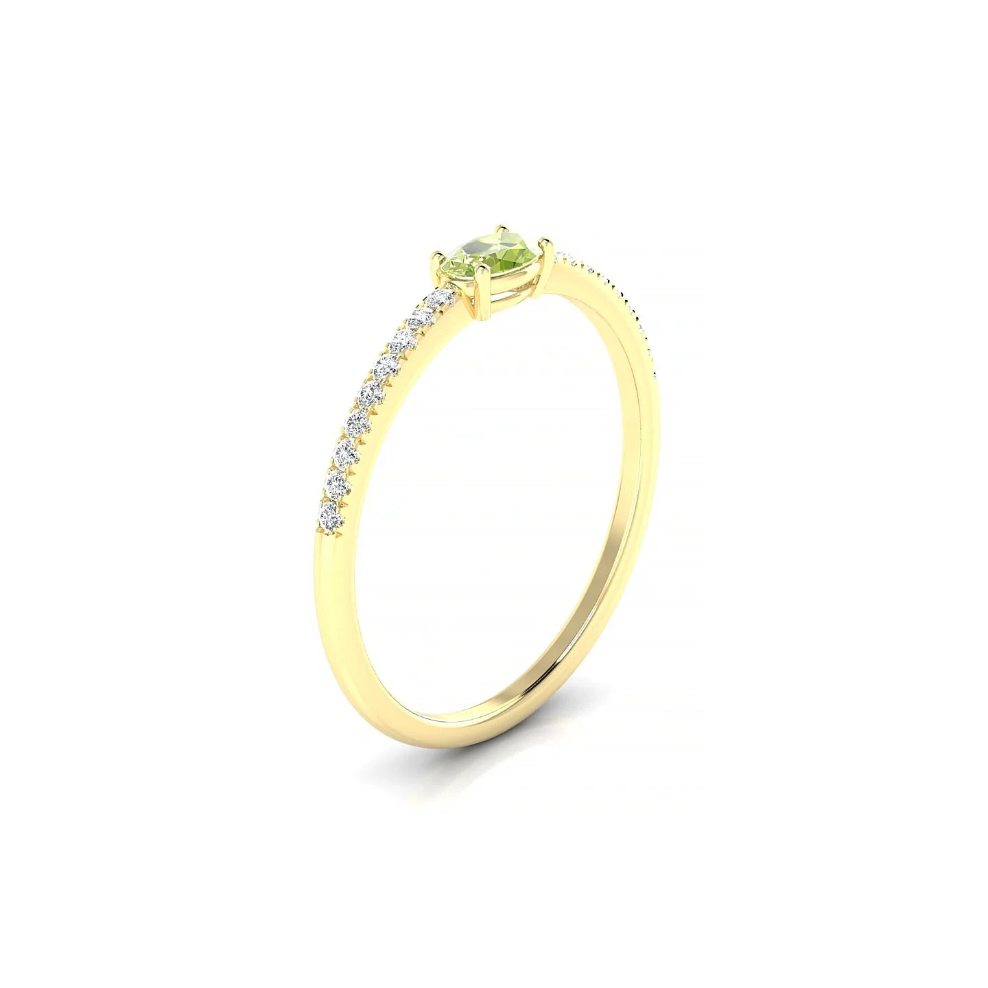 Horizon | 18k Yellow Gold 5 x 3 mm Oval Peridot Ring