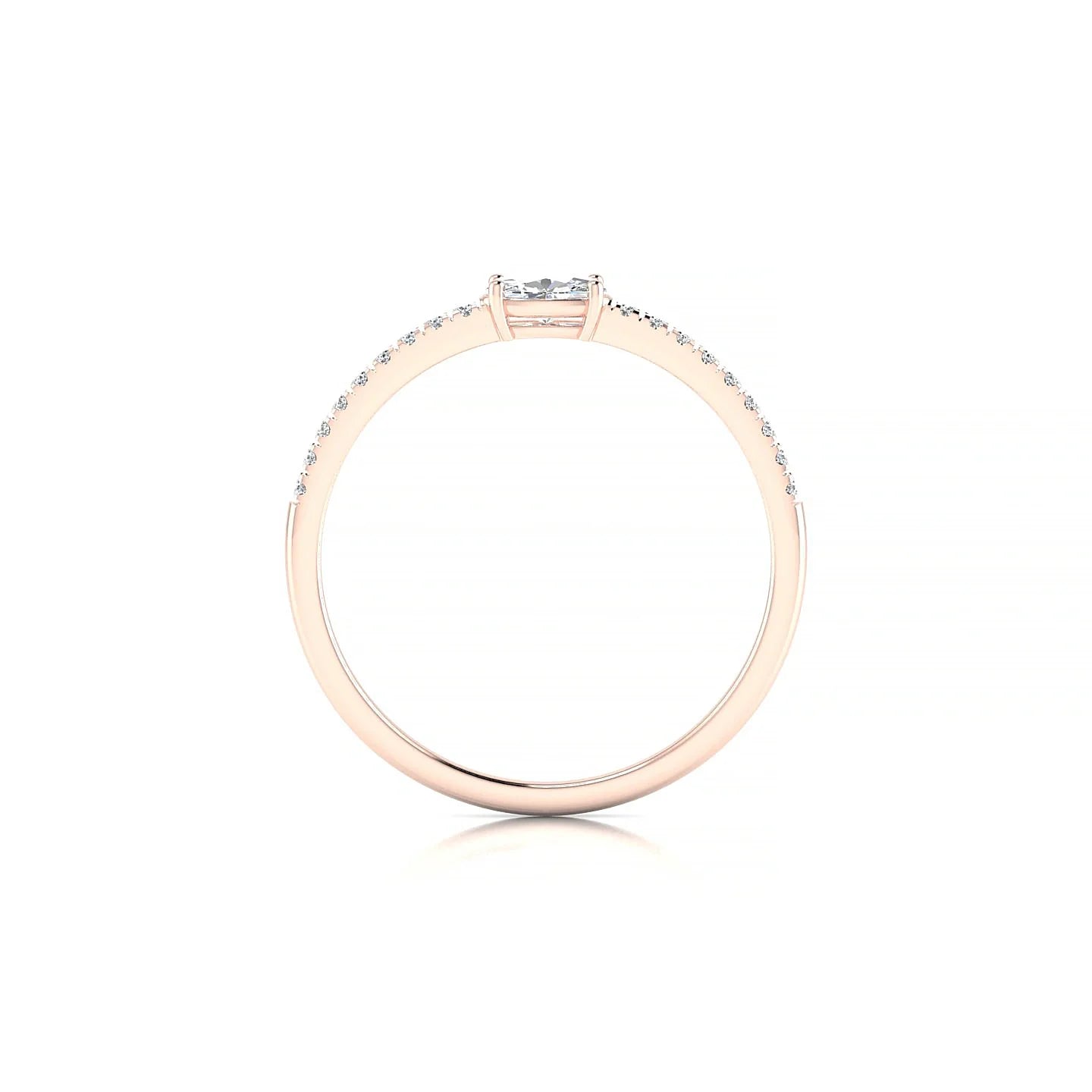 Horizon | 18k Rose Gold 5 x 3 mm Oval Diamond Ring