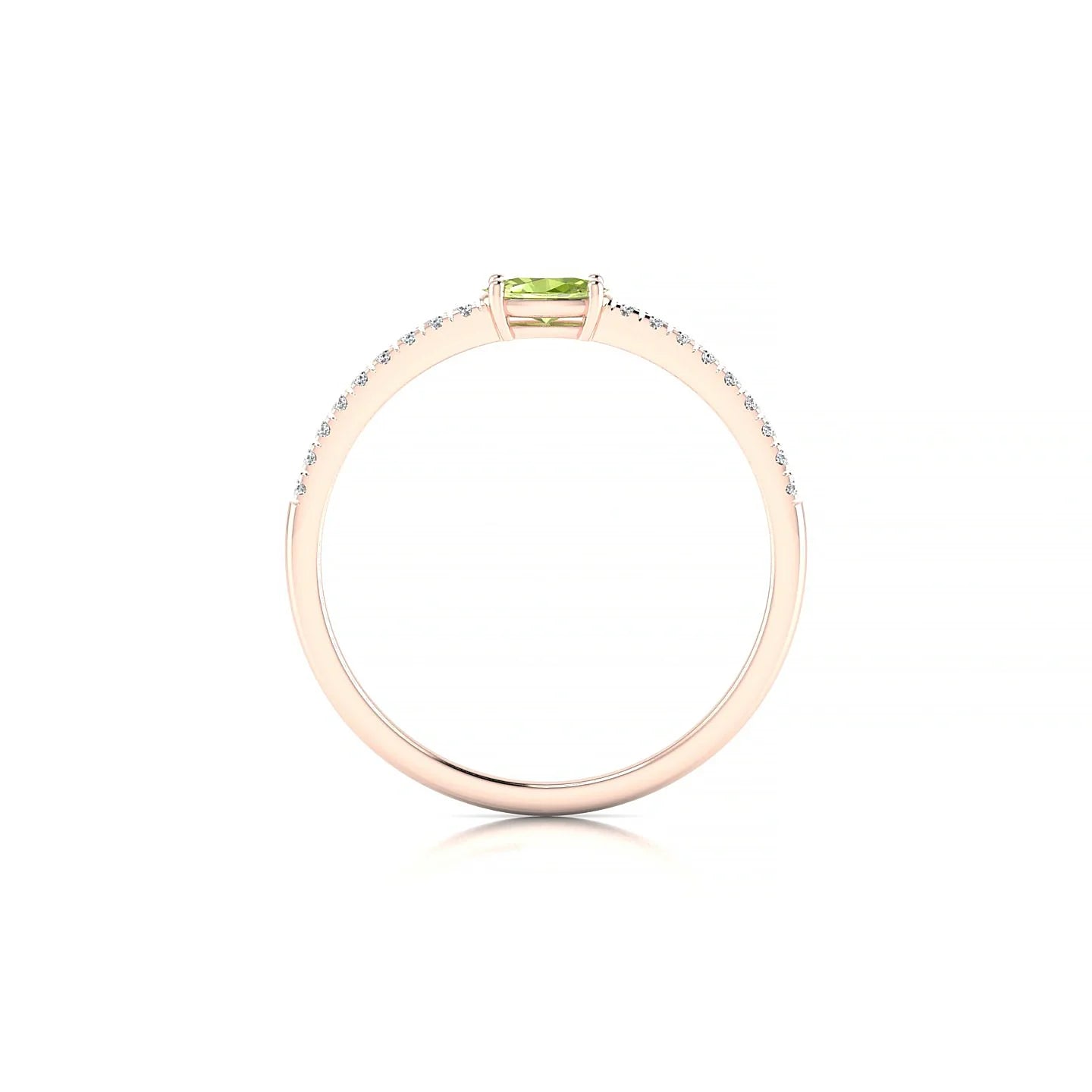 Horizon | 18k Rose Gold 5 x 3 mm Oval Peridot Ring
