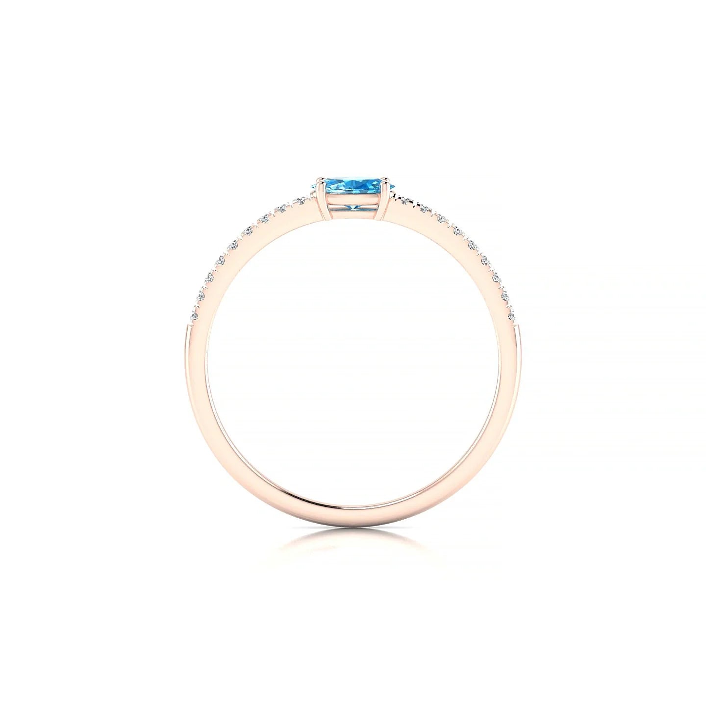 Horizon | 18k Rose Gold 5 x 3 mm Oval Topaz Ring