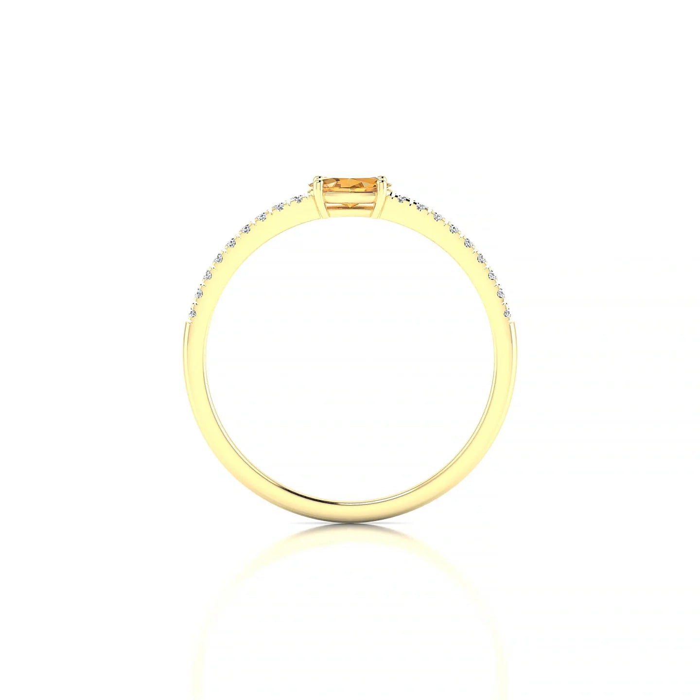 Horizon | 18k Yellow Gold 5 x 3 mm Oval Citrine Ring