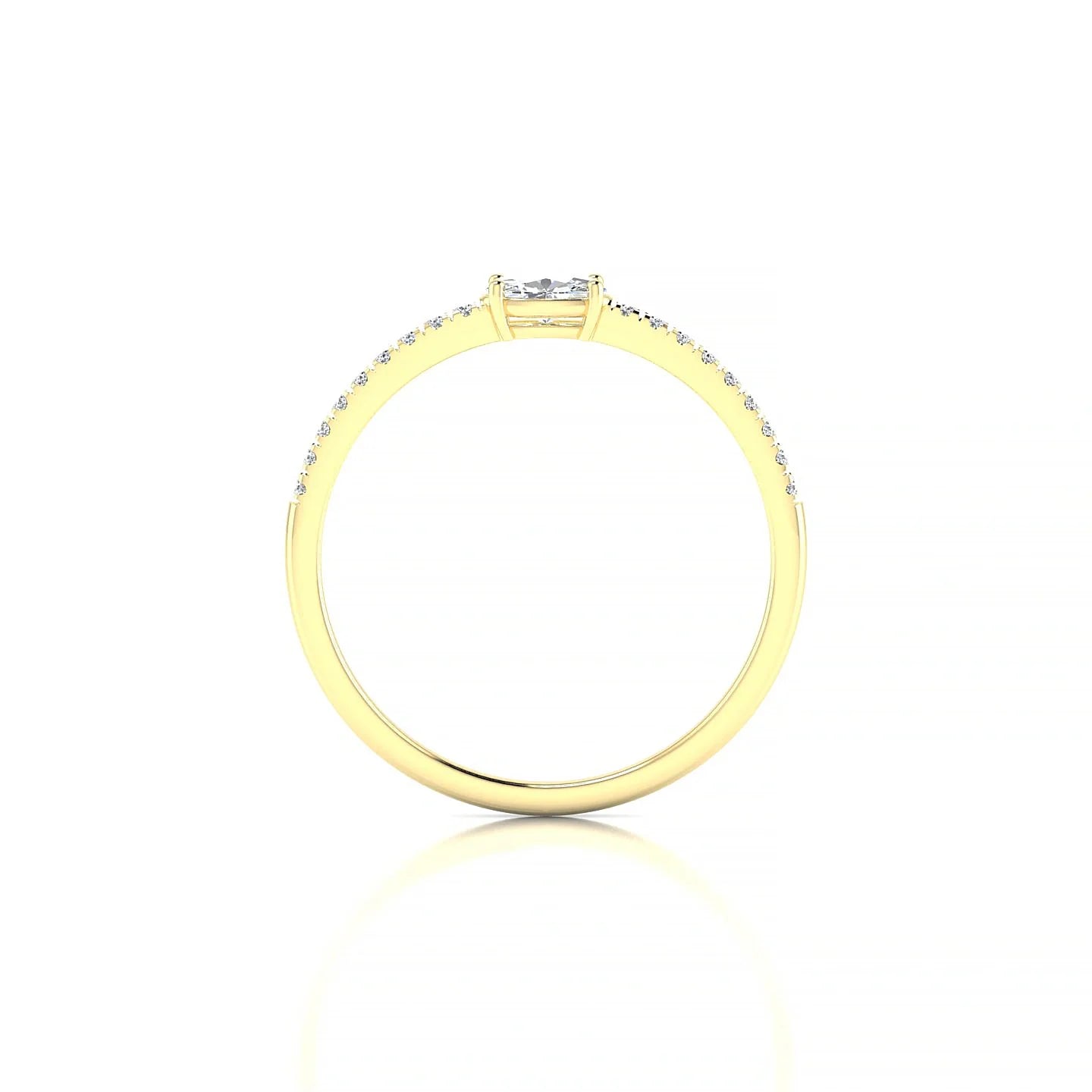 Horizon | 18k Yellow Gold 5 x 3 mm Oval Diamond Ring