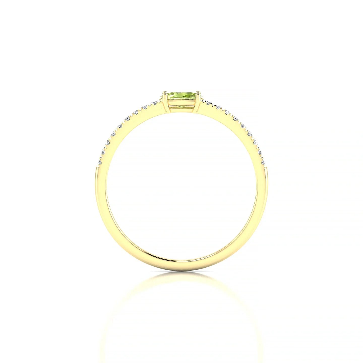 Horizon | 18k Yellow Gold 5 x 3 mm Oval Peridot Ring