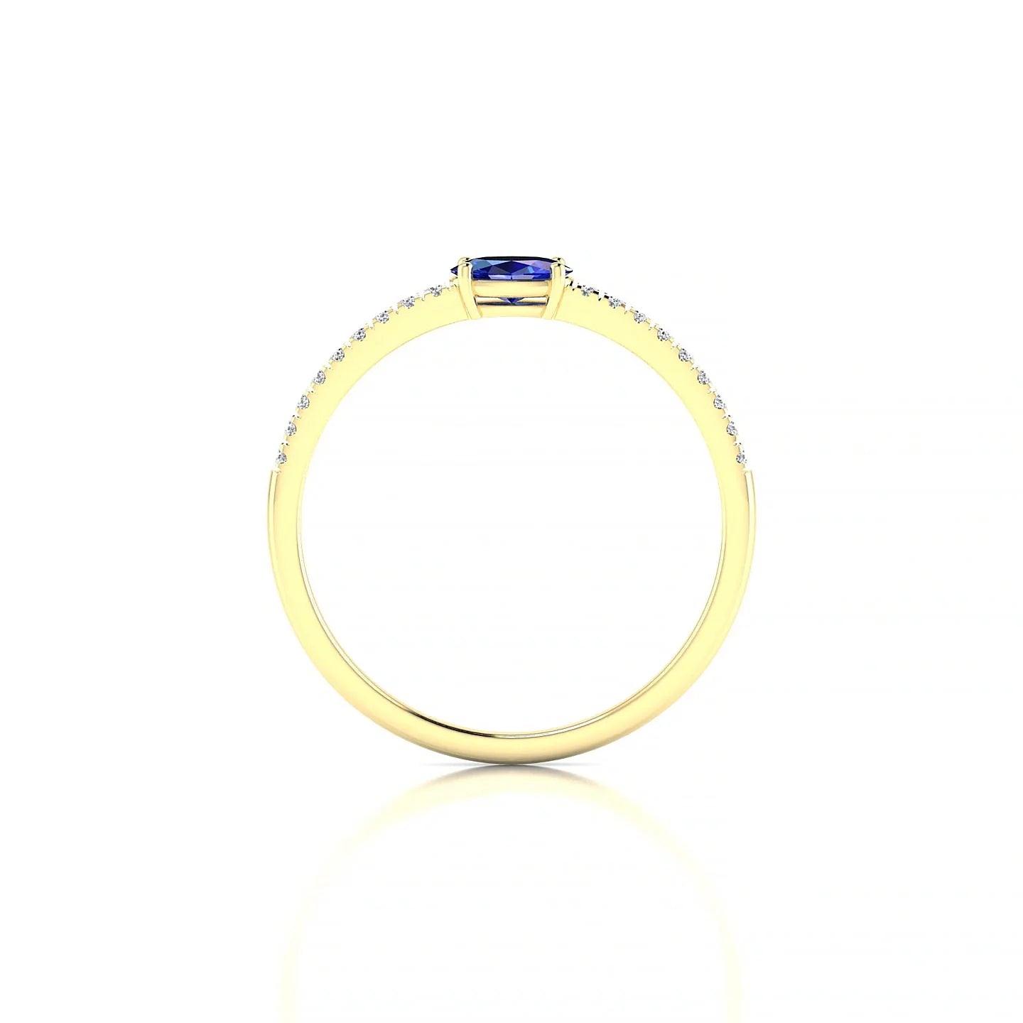Horizon | 18k Yellow Gold 5 x 3 mm Oval Sapphire Ring