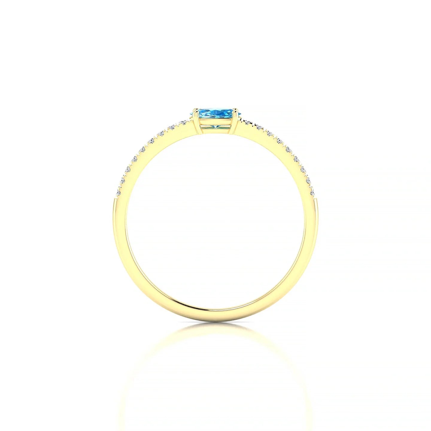 Horizon | 18k Yellow Gold 5 x 3 mm Oval Topaz Ring