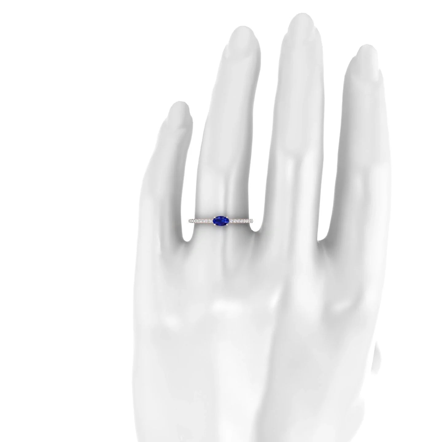 Horizon | 18k Rose Gold 5 x 3 mm Oval Sapphire Ring