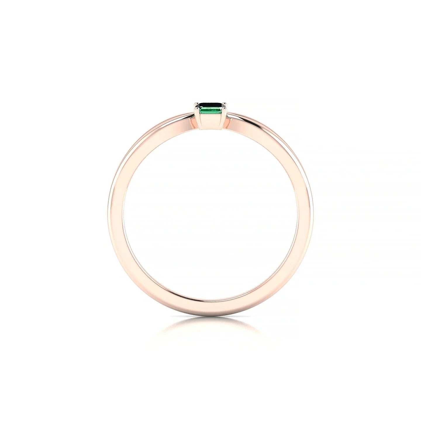 Interlude | 18k Rose Gold 5 x 3 mm Emerald Emerald Ring