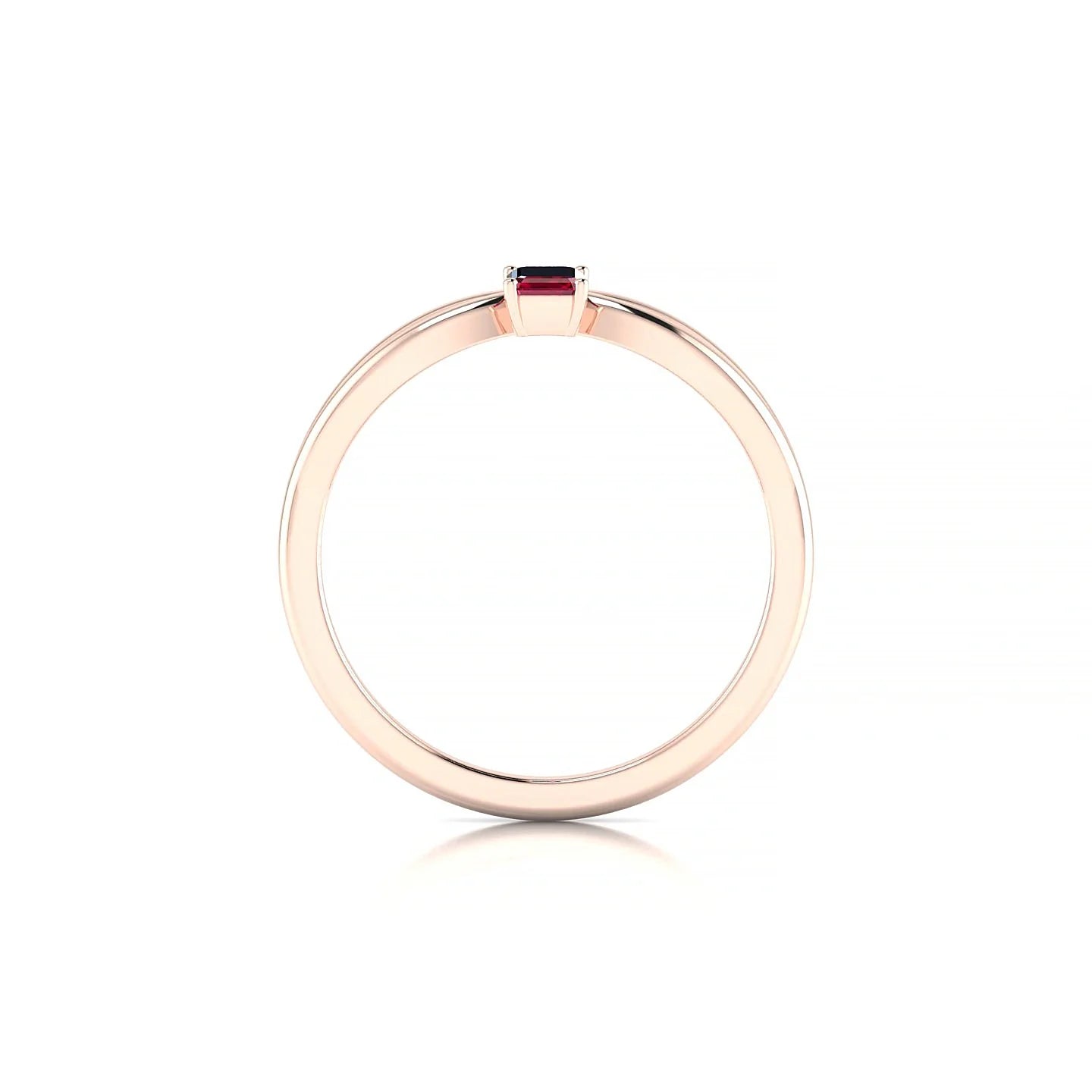 Interlude | 18k Rose Gold 5 x 3 mm Emerald Ruby Ring
