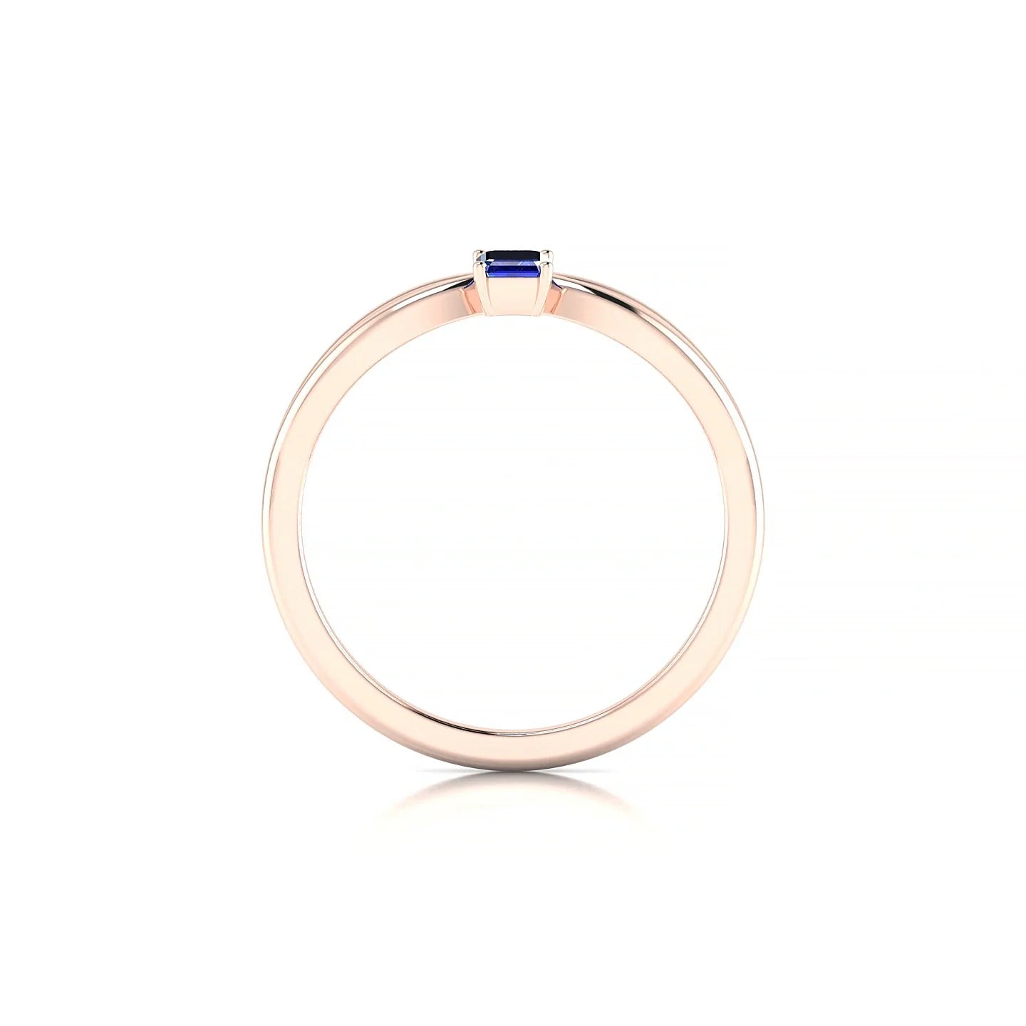 Interlude | 18k Rose Gold 5 x 3 mm Emerald Sapphire Ring