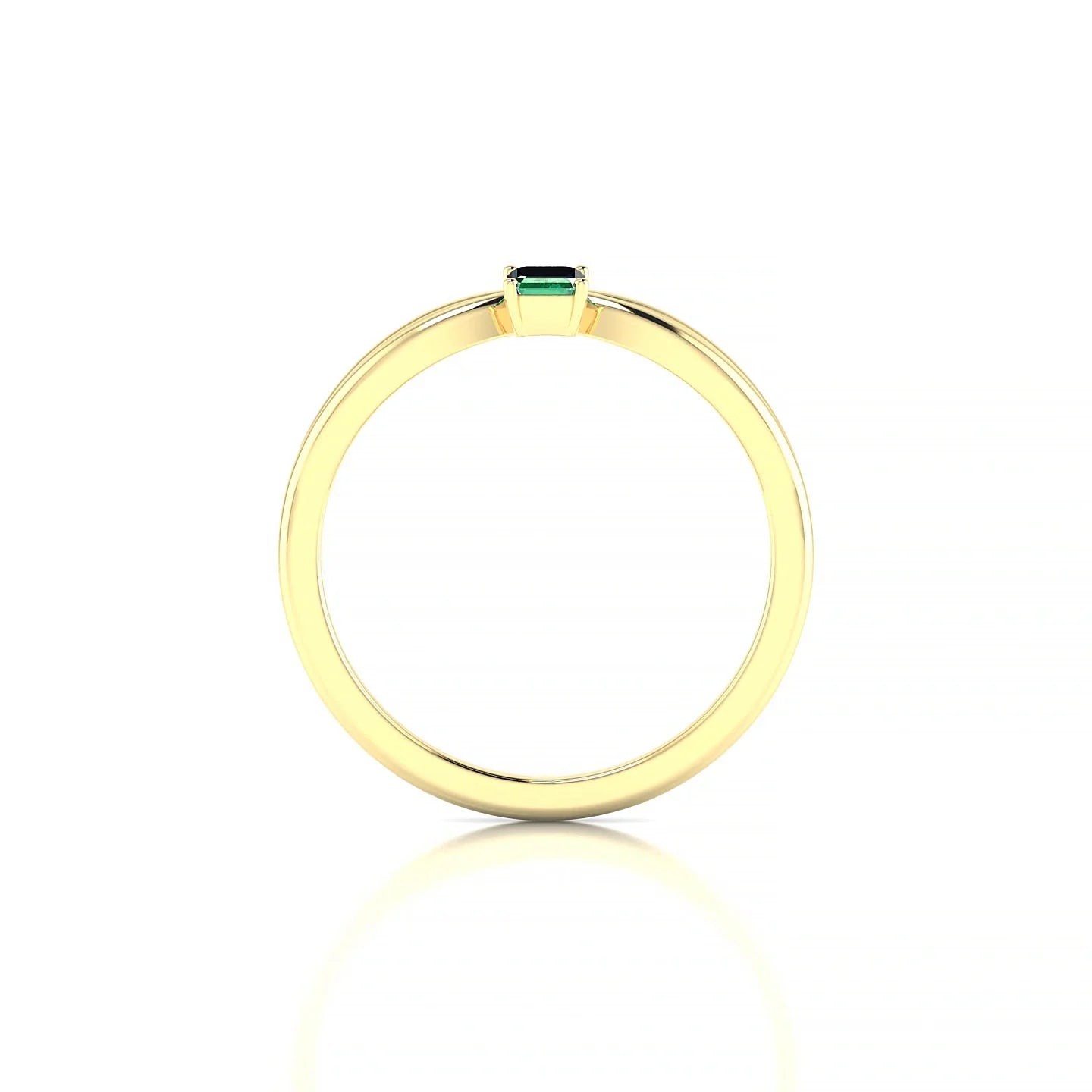 Interlude | 18k Yellow Gold 5 x 3 mm Emerald Emerald Ring