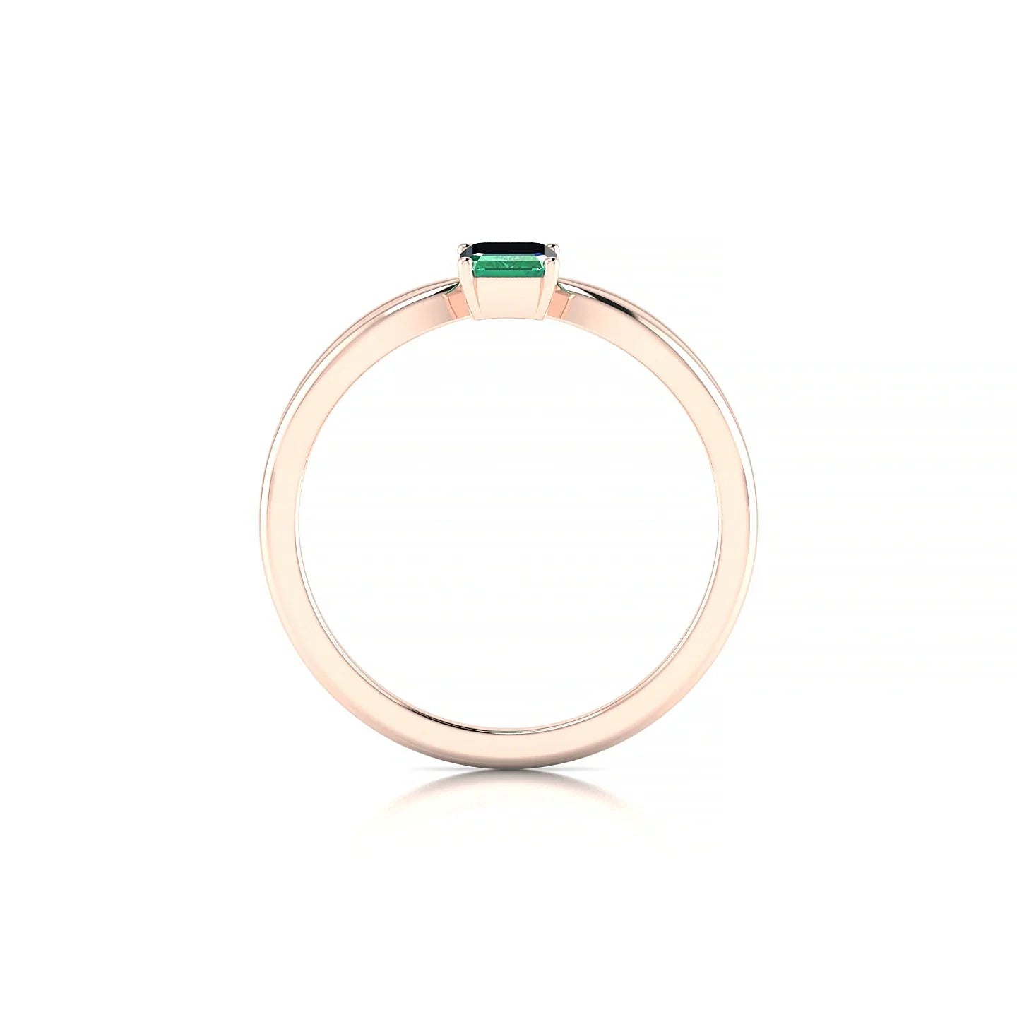 Interlude | 18k Rose Gold 6 x 4 mm Emerald Emerald Ring