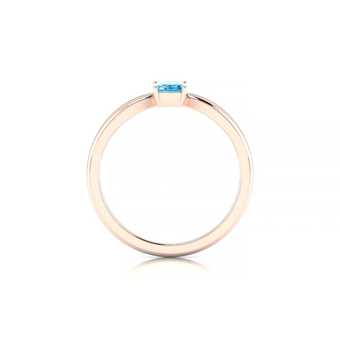 Interlude | 18k Rose Gold 6 x 4 mm Emerald Topaz Ring