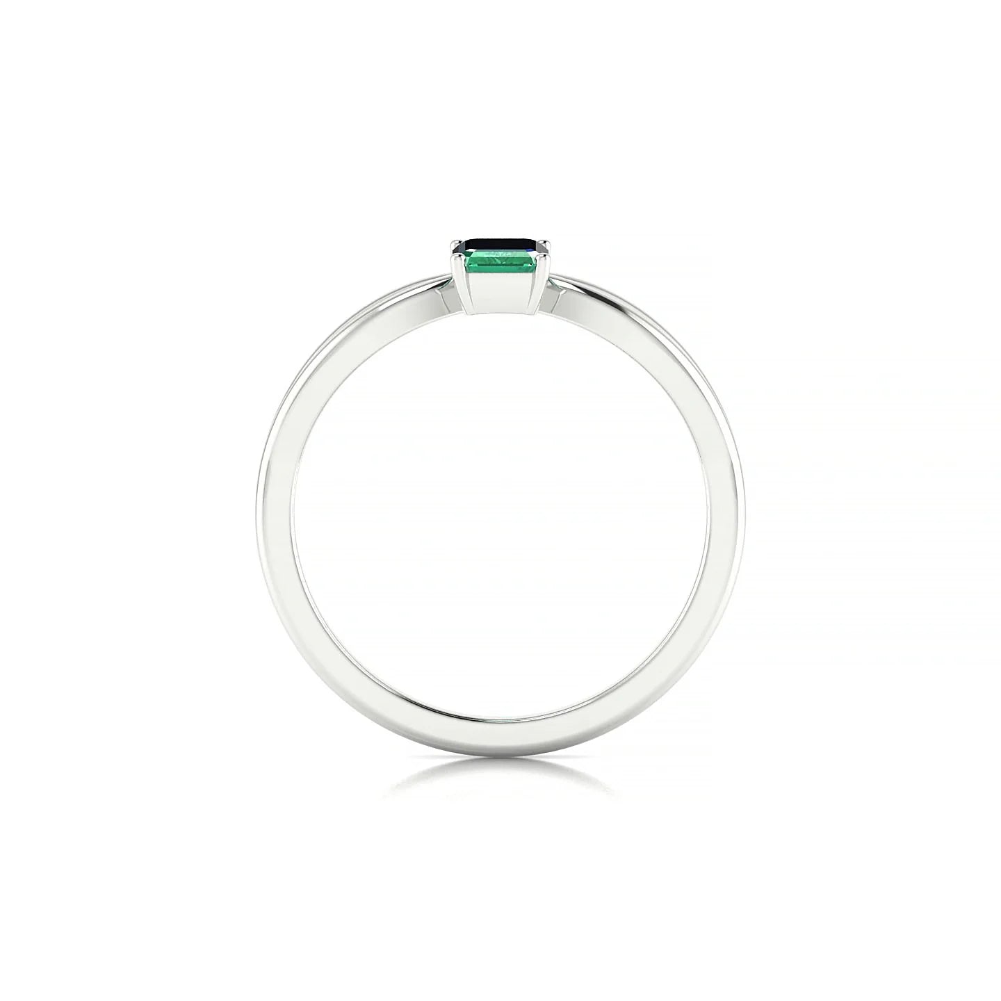 Interlude | 18k White Gold 6 x 4 mm Emerald Emerald Ring