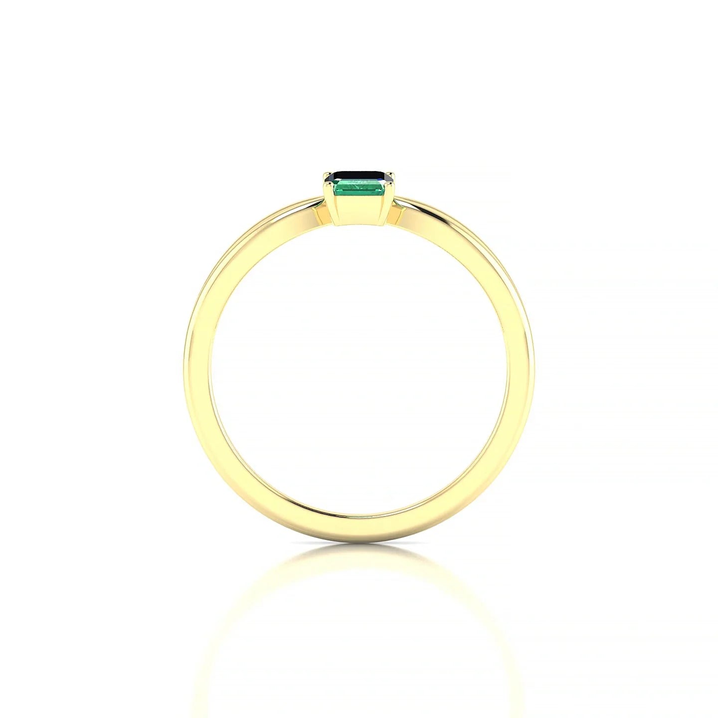 Interlude | 18k Yellow Gold 6 x 4 mm Emerald Emerald Ring