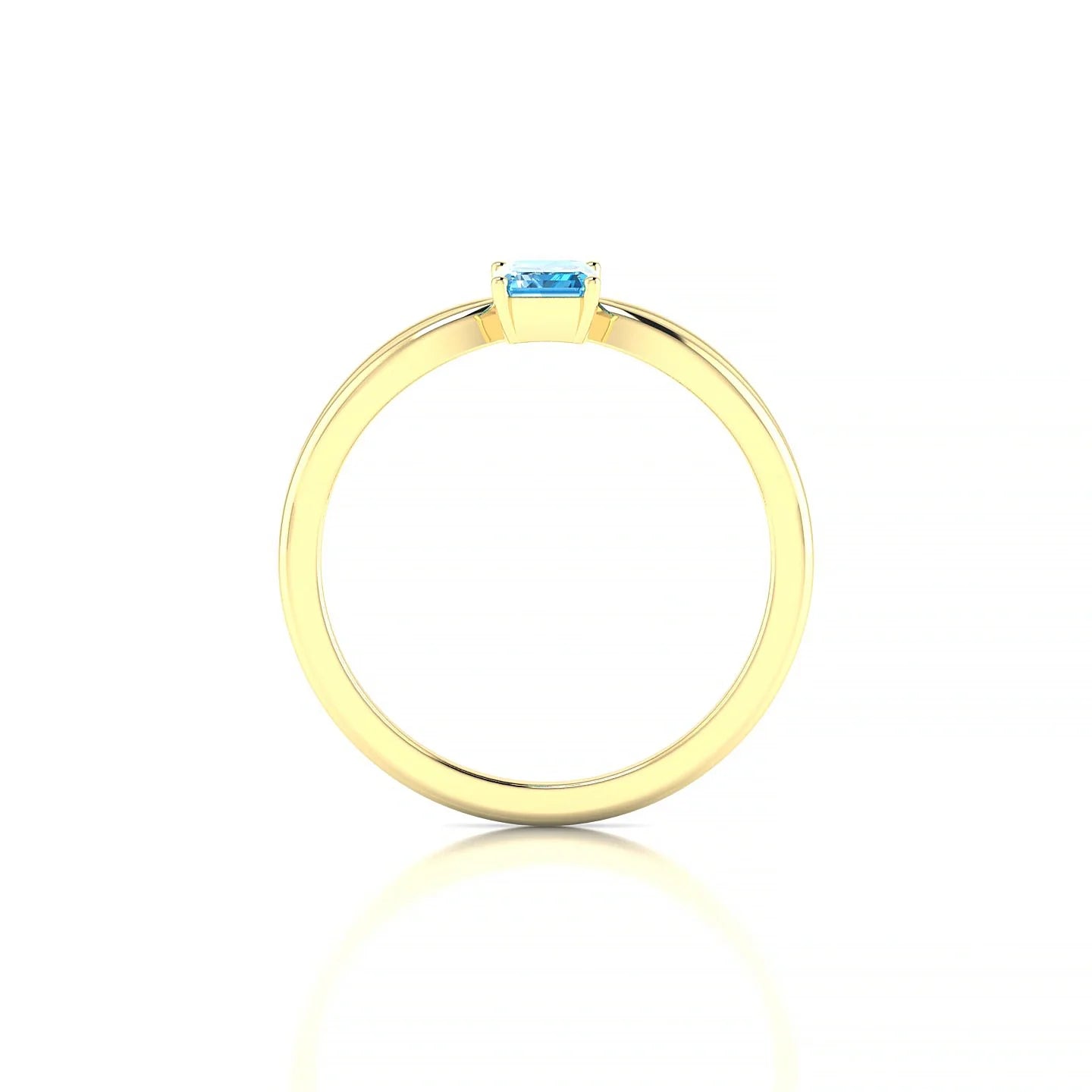Interlude | 18k Yellow Gold 6 x 4 mm Emerald Topaz Ring