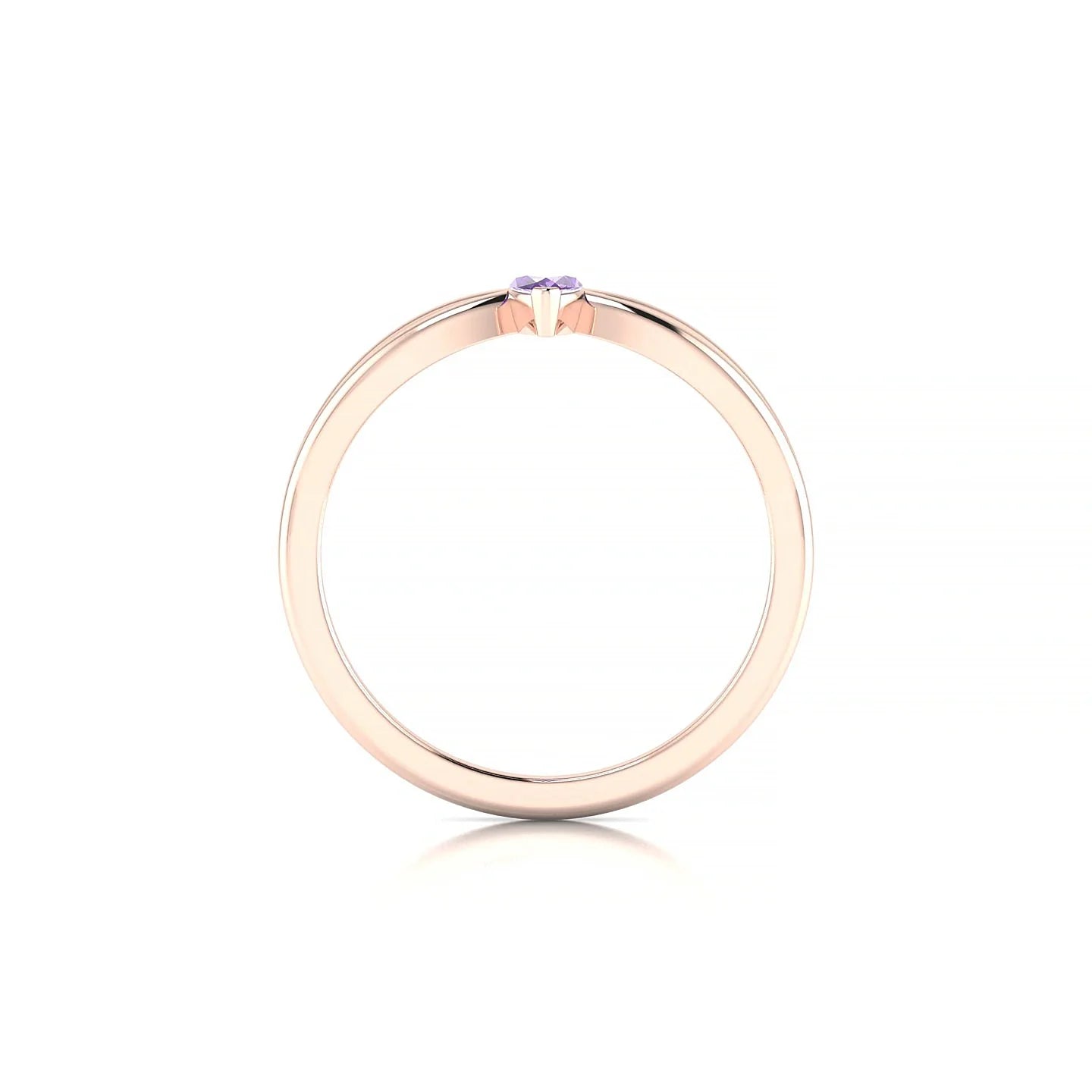 Interlude | 18k Rose Gold 6 x 3 mm Marquise Amethyst Ring