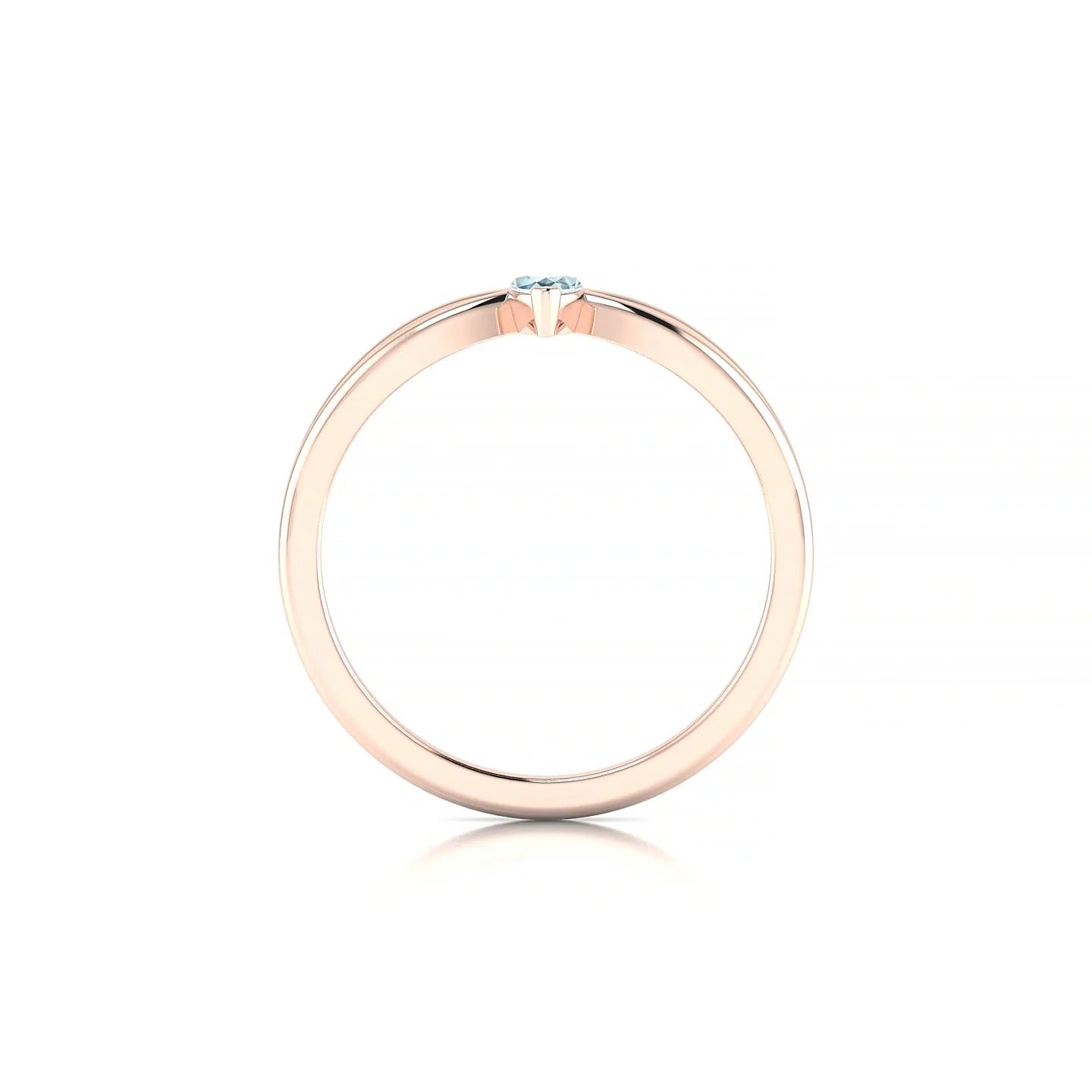 Interlude | 18k Rose Gold 6 x 3 mm Marquise Aquamarine Ring