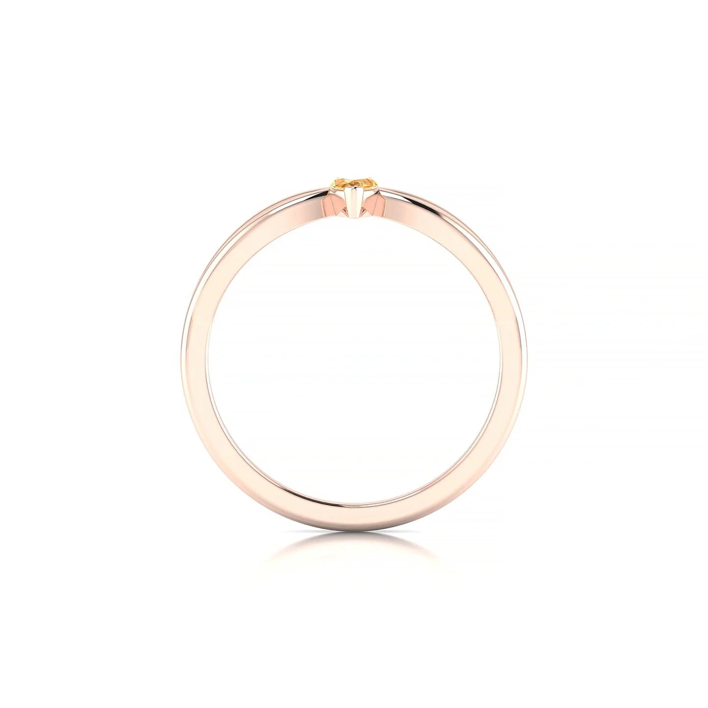 Interlude | 18k Rose Gold 6 x 3 mm Marquise Citrine Ring
