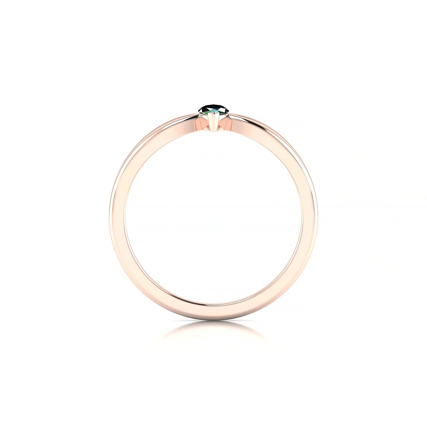 Interlude | 18k Rose Gold 6 x 3 mm Marquise Emerald Ring