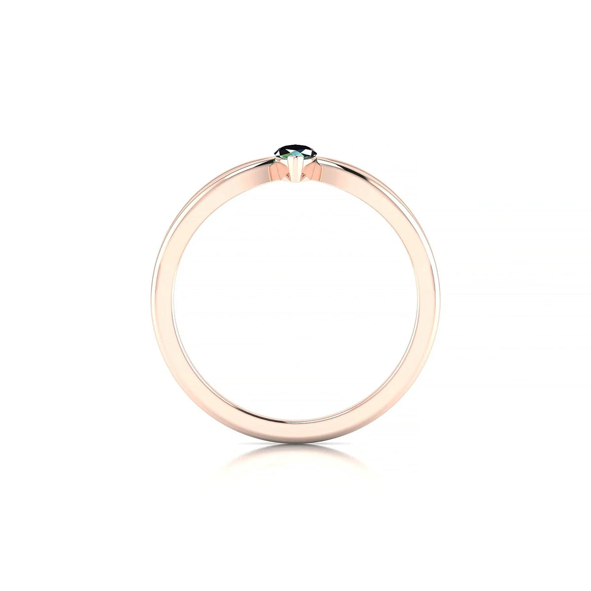 Interlude | 18k Rose Gold 6 x 3 mm Marquise Emerald Ring