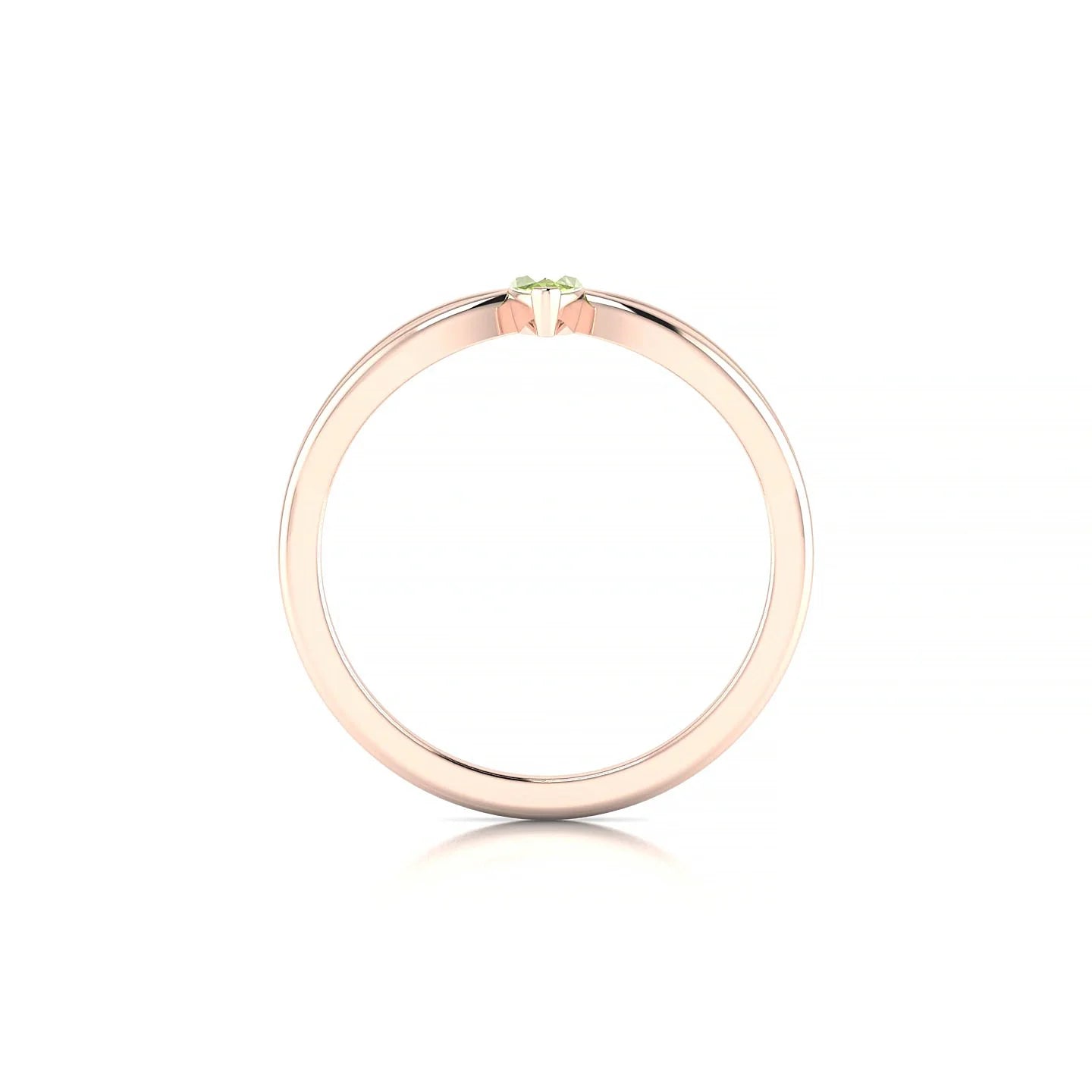 Interlude | 18k Rose Gold 6 x 3 mm Marquise Peridot Ring