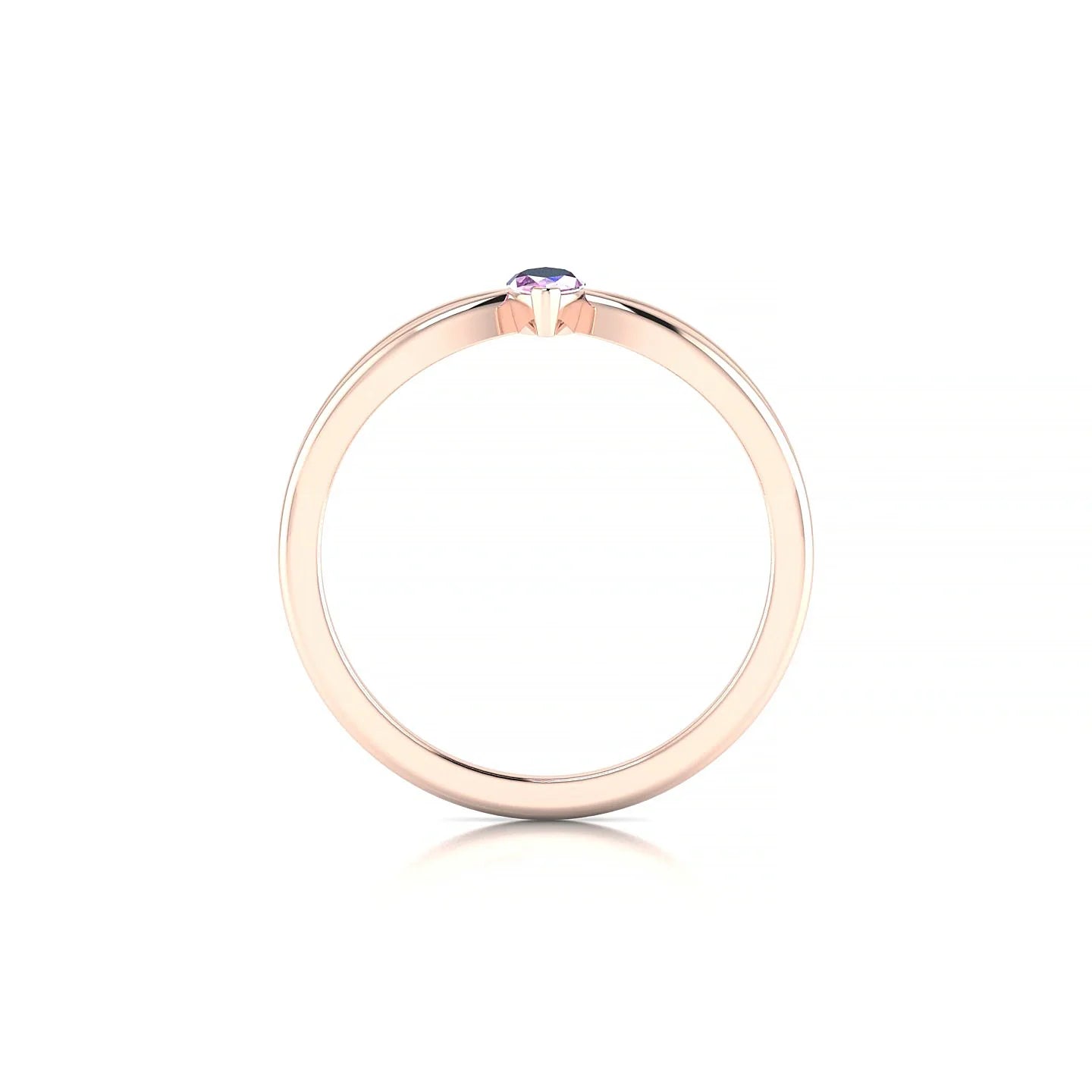 Interlude | 18k Rose Gold 6 x 3 mm Marquise Pink Sapphire Ring