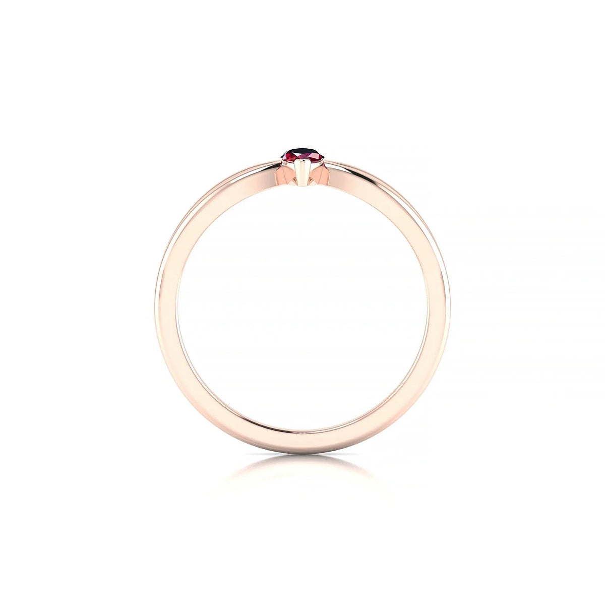 Interlude | 18k Rose Gold 6 x 3 mm Marquise Ruby Ring