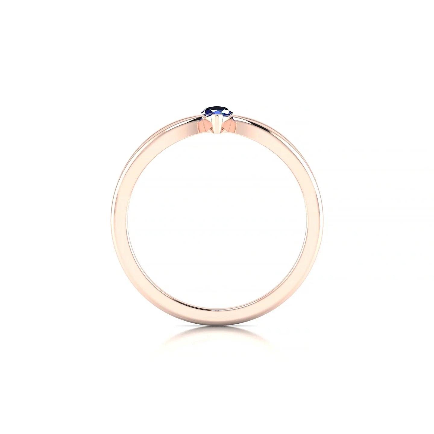 Interlude | 18k Rose Gold 6 x 3 mm Marquise Sapphire Ring