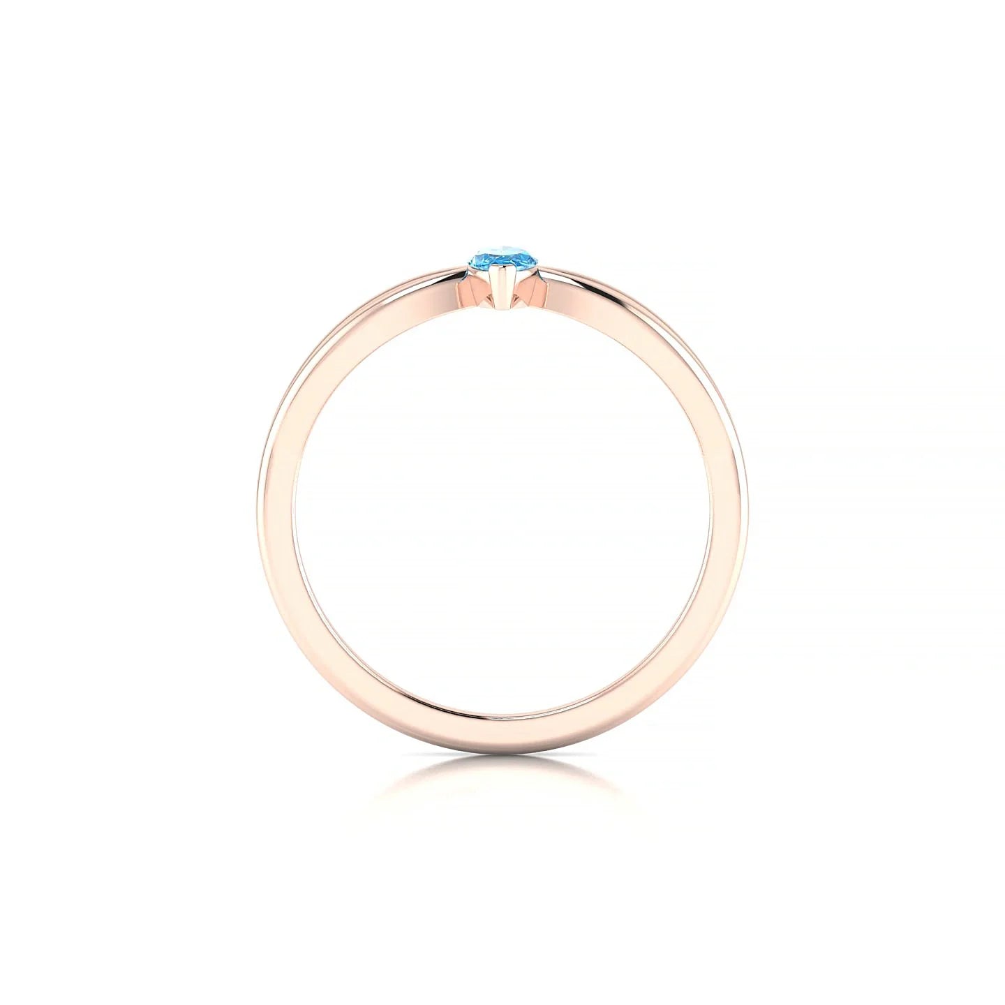 Interlude | 18k Rose Gold 6 x 3 mm Marquise Topaz Ring