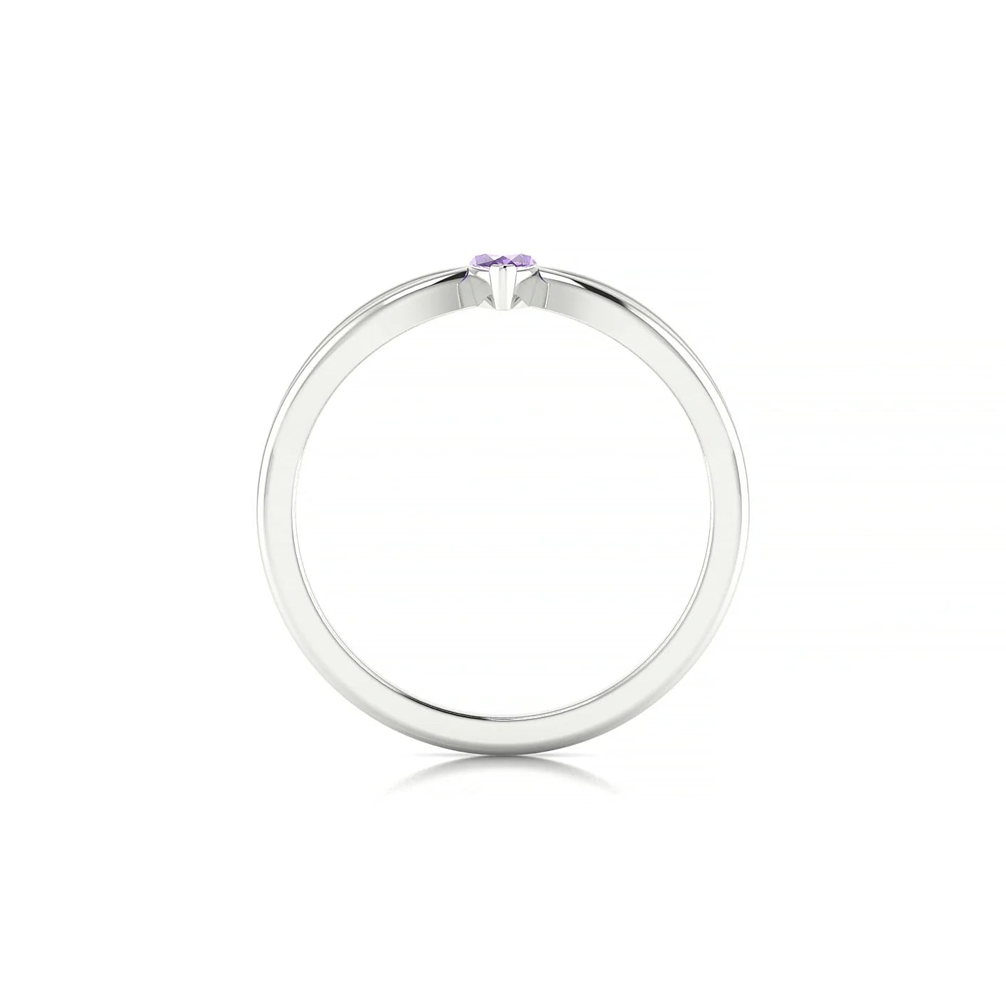 Interlude | 18k White Gold 6 x 3 mm Marquise Amethyst Ring