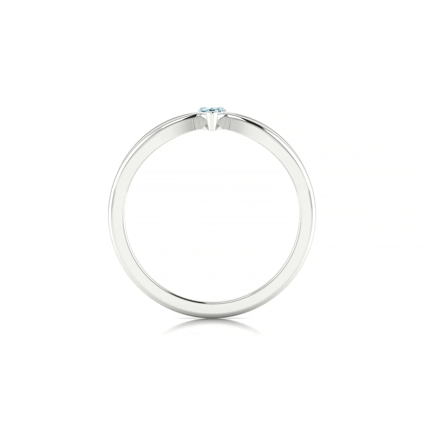 Interlude | 18k White Gold 6 x 3 mm Marquise Aquamarine Ring