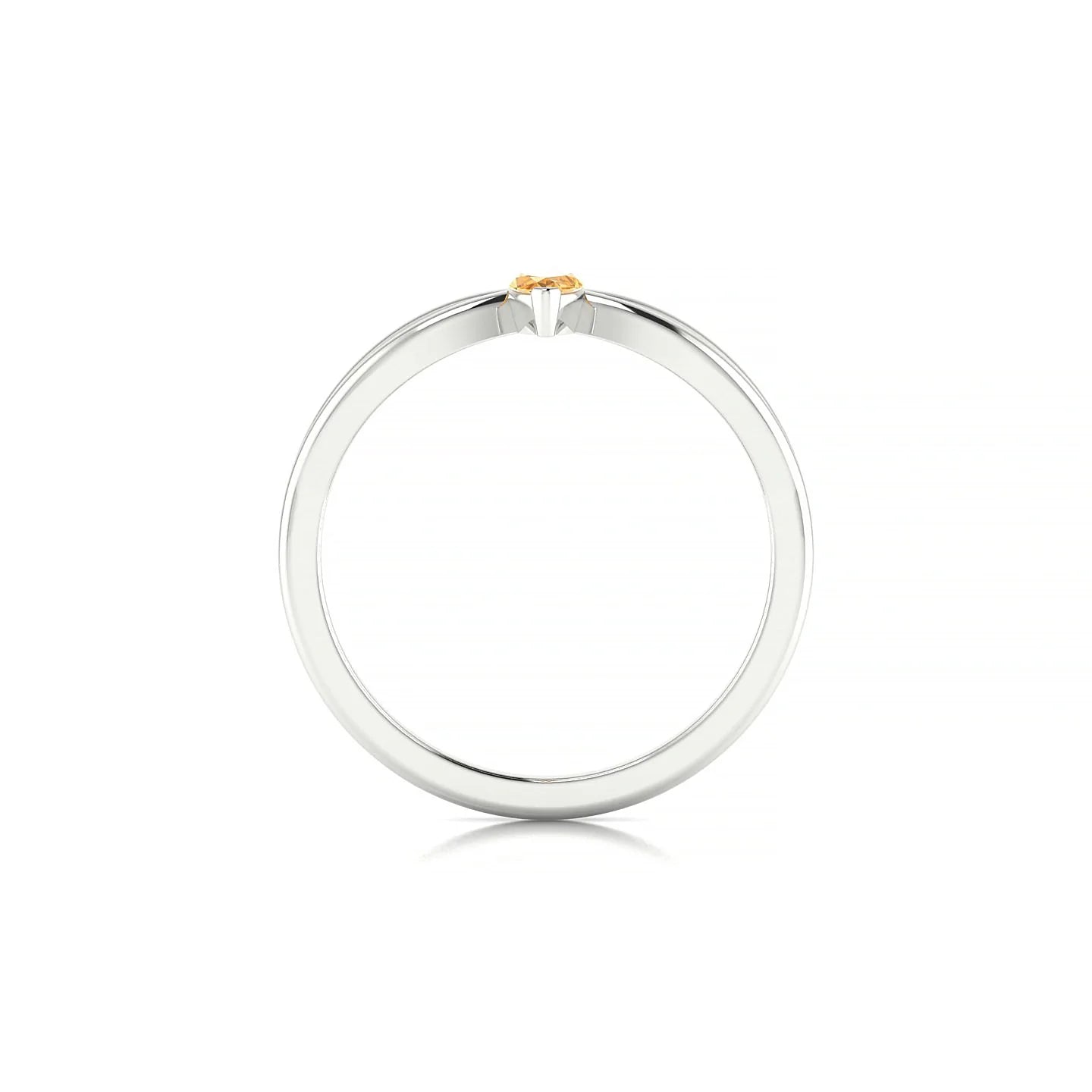 Interlude | 18k White Gold 6 x 3 mm Marquise Citrine Ring
