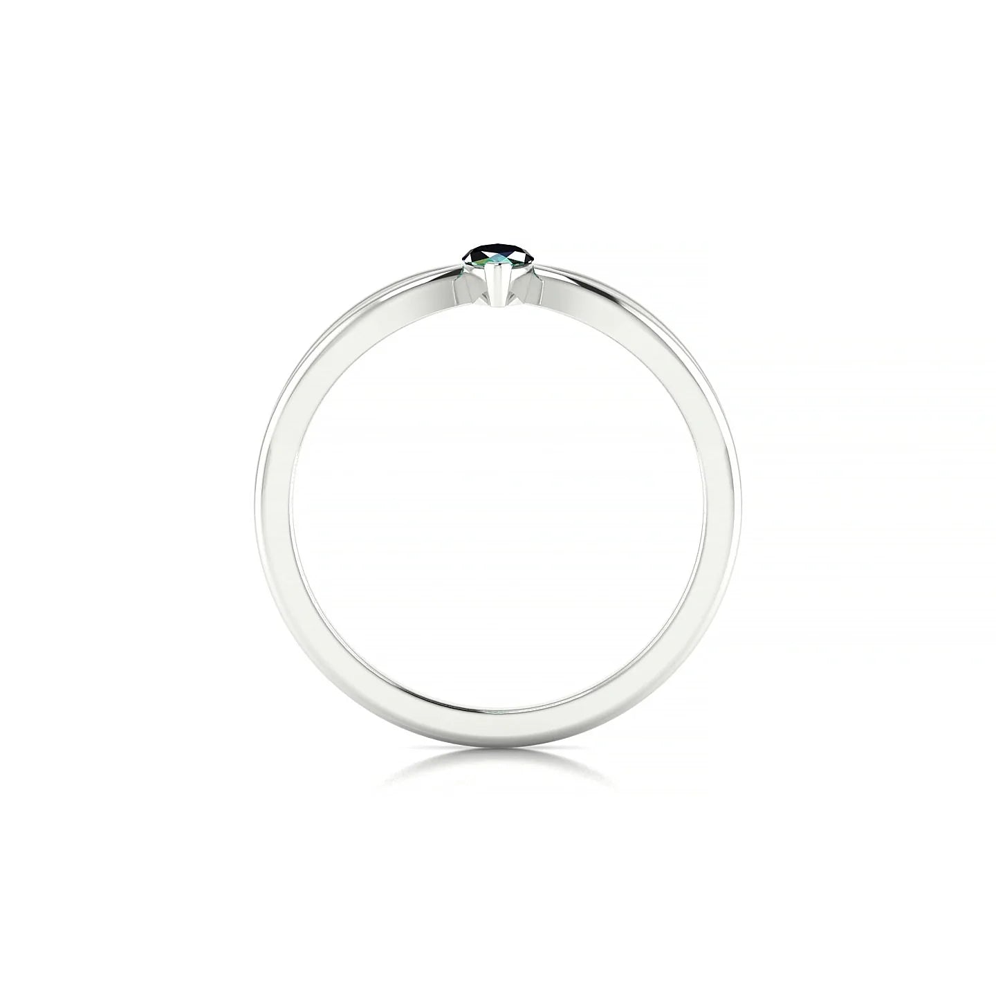 Interlude | 18k White Gold 6 x 3 mm Marquise Emerald Ring