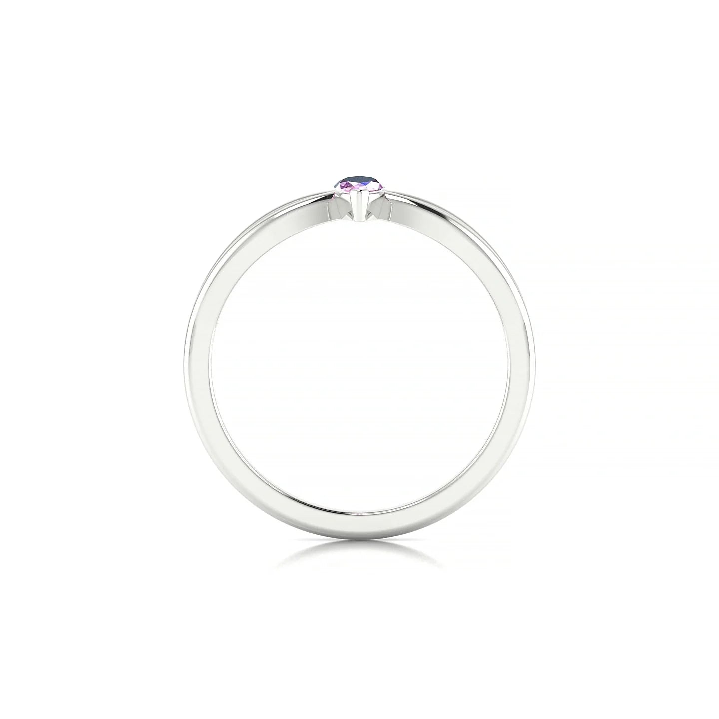 Interlude | 18k White Gold 6 x 3 mm Marquise Pink Sapphire Ring