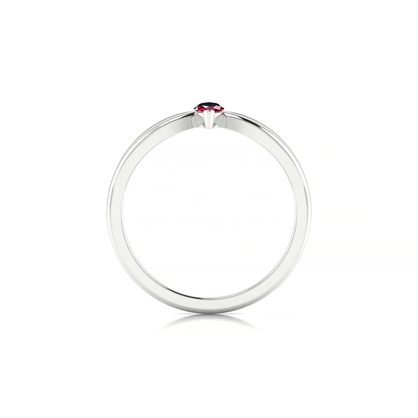 Interlude | 18k White Gold 6 x 3 mm Marquise Ruby Ring