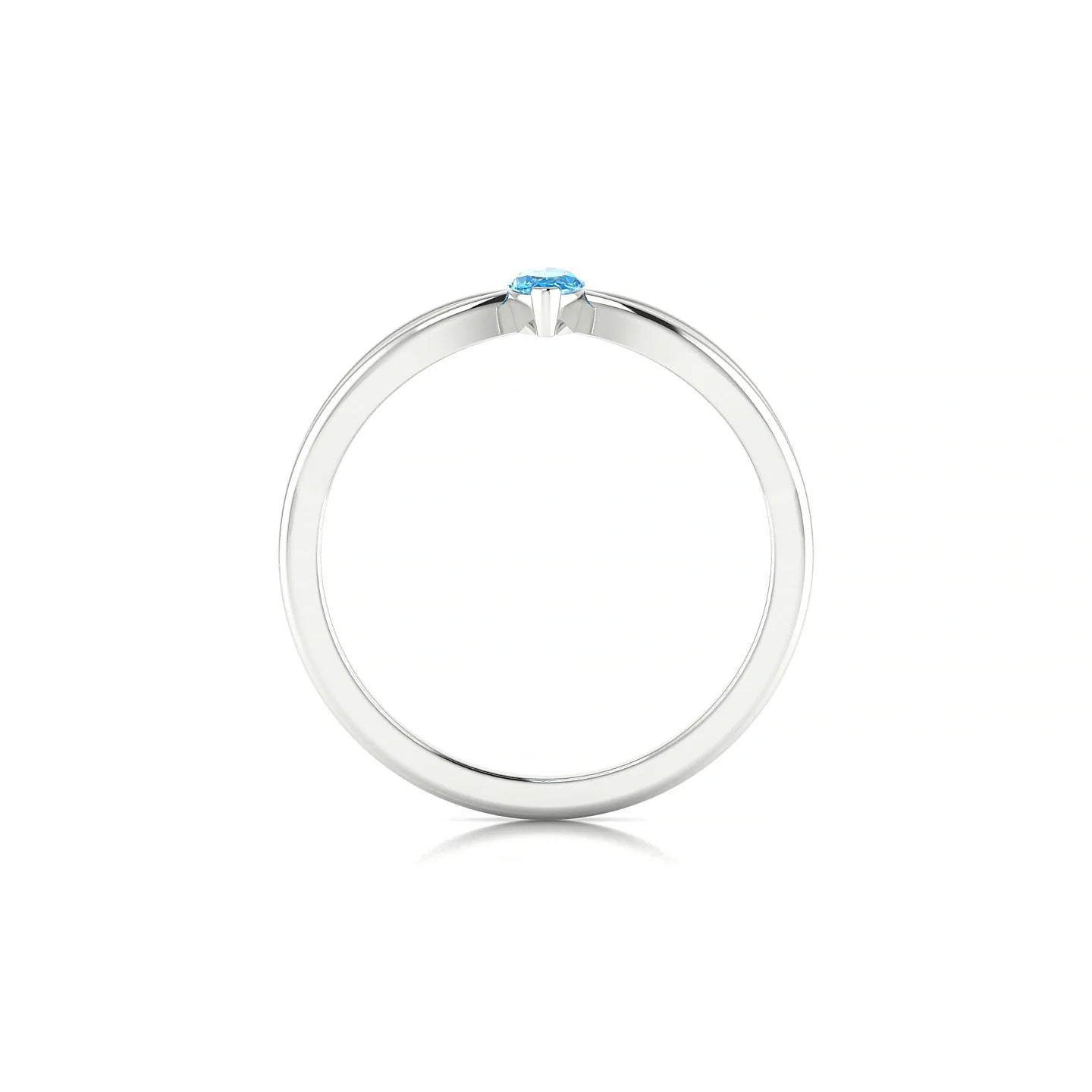 Interlude | 18k White Gold 6 x 3 mm Marquise Topaz Ring