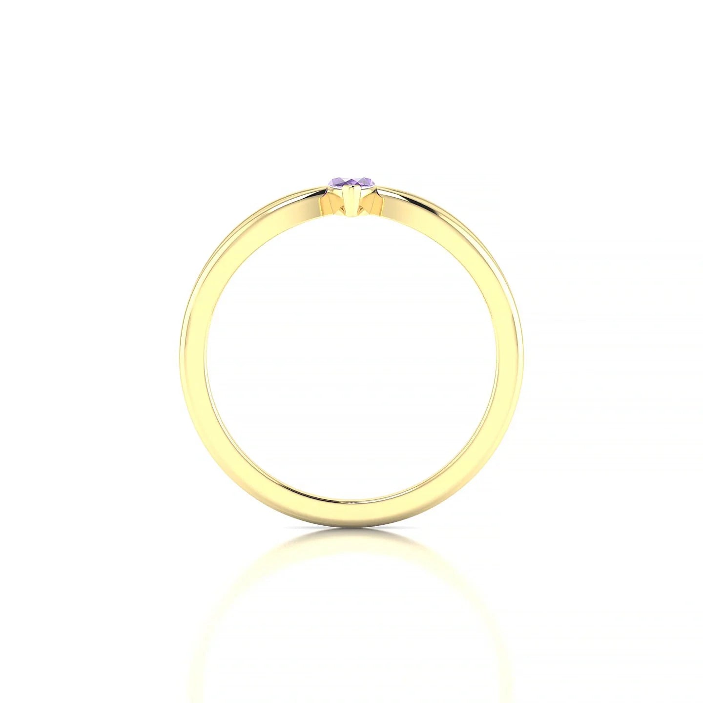 Interlude | 18k Yellow Gold 6 x 3 mm Marquise Amethyst Ring