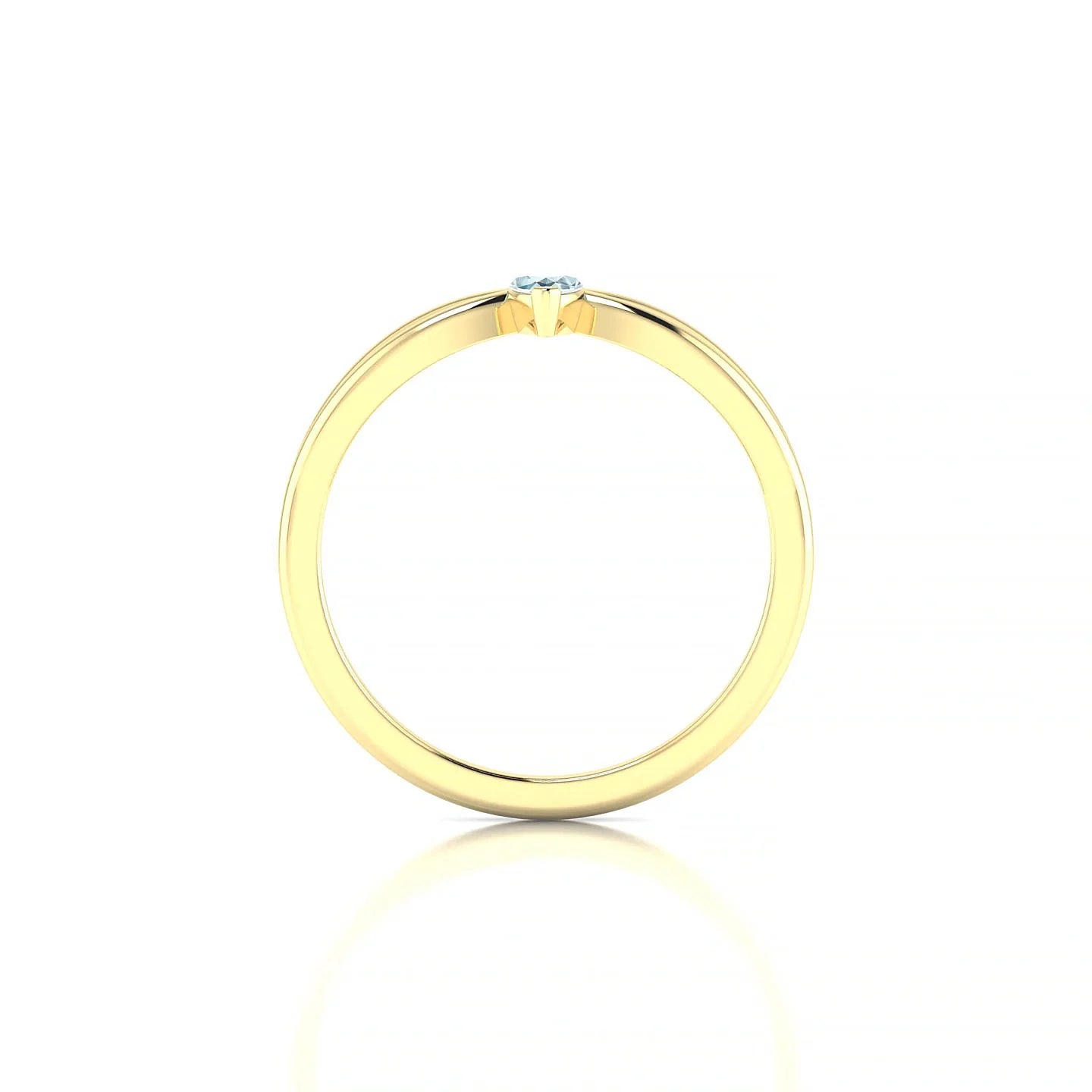 Interlude | 18k Yellow Gold 6 x 3 mm Marquise Aquamarine Ring