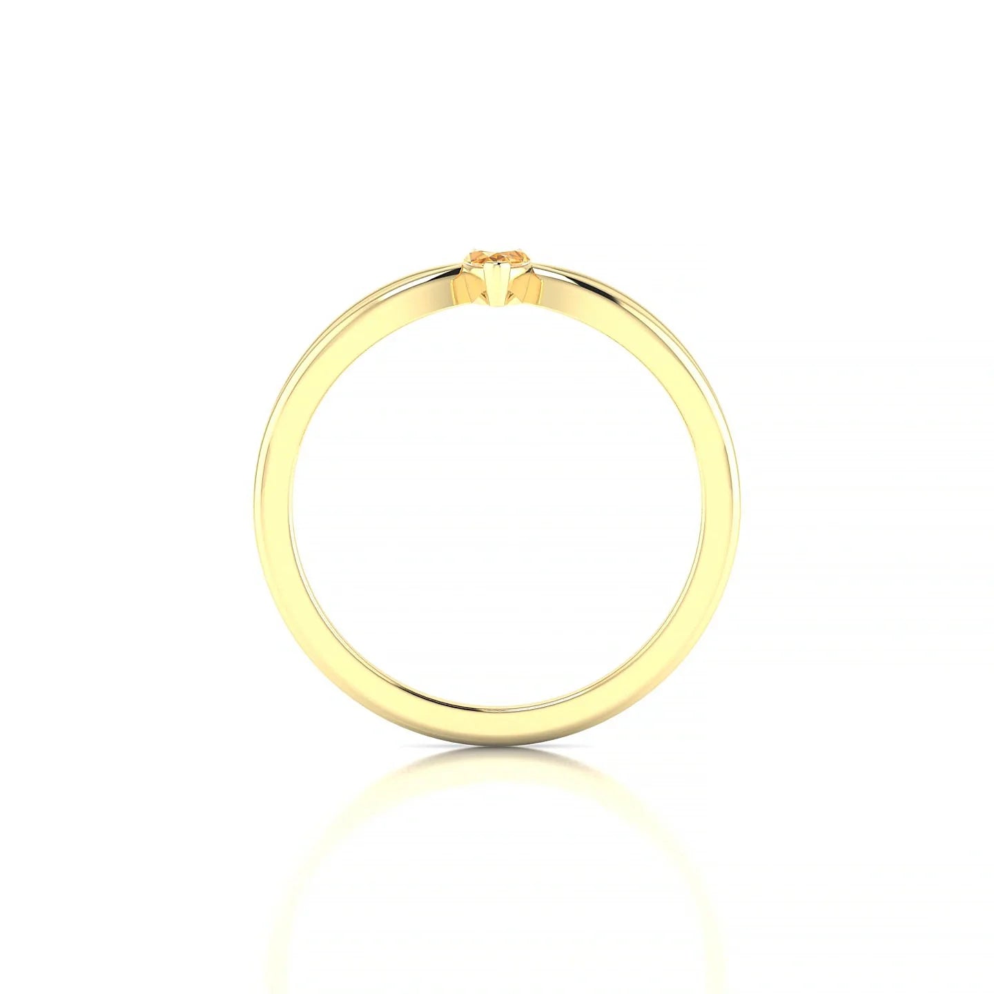 Interlude | 18k Yellow Gold 6 x 3 mm Marquise Citrine Ring