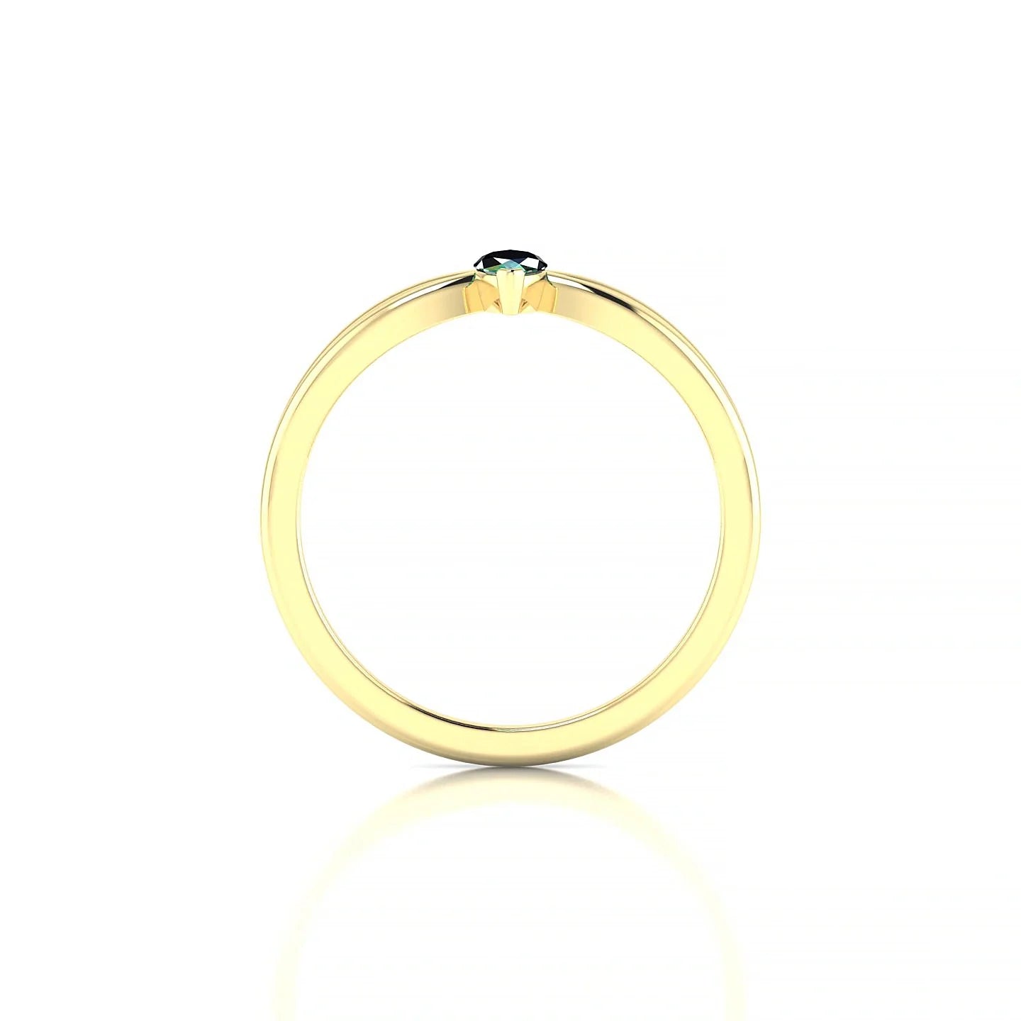 Interlude | 18k Yellow Gold 6 x 3 mm Marquise Emerald Ring
