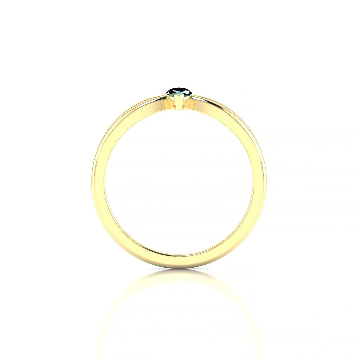 Interlude | 18k Yellow Gold 6 x 3 mm Marquise Emerald Ring