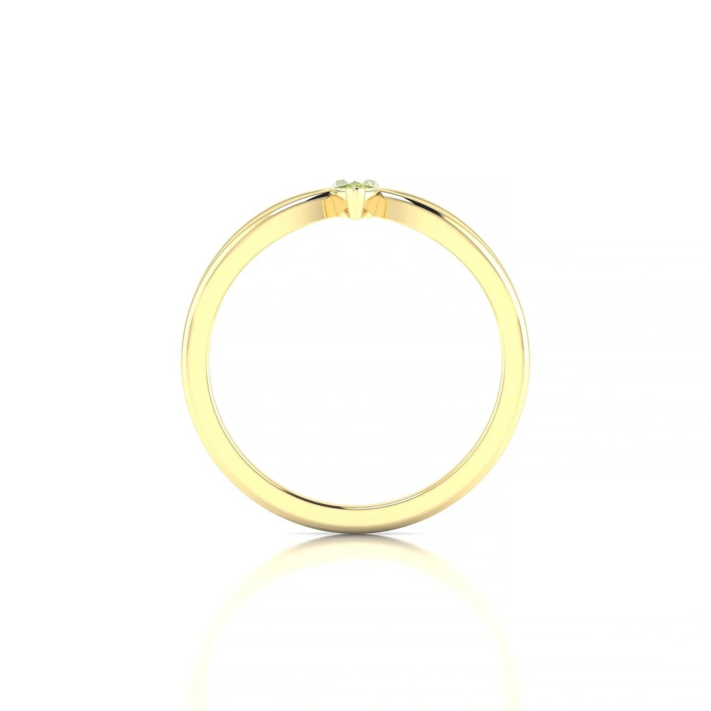 Interlude | 18k Yellow Gold 6 x 3 mm Marquise Peridot Ring